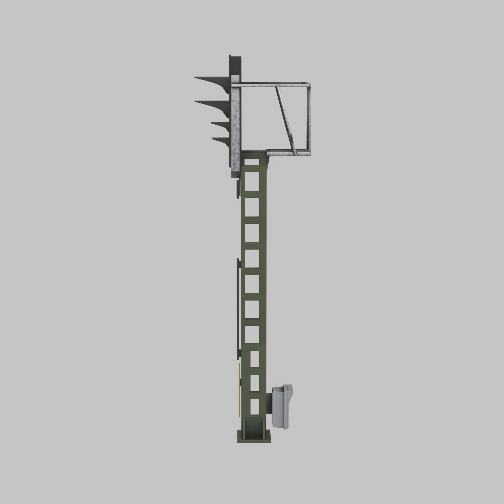KS Railway Signal Post 4500mm Version-13 Low-poly 3D model_37