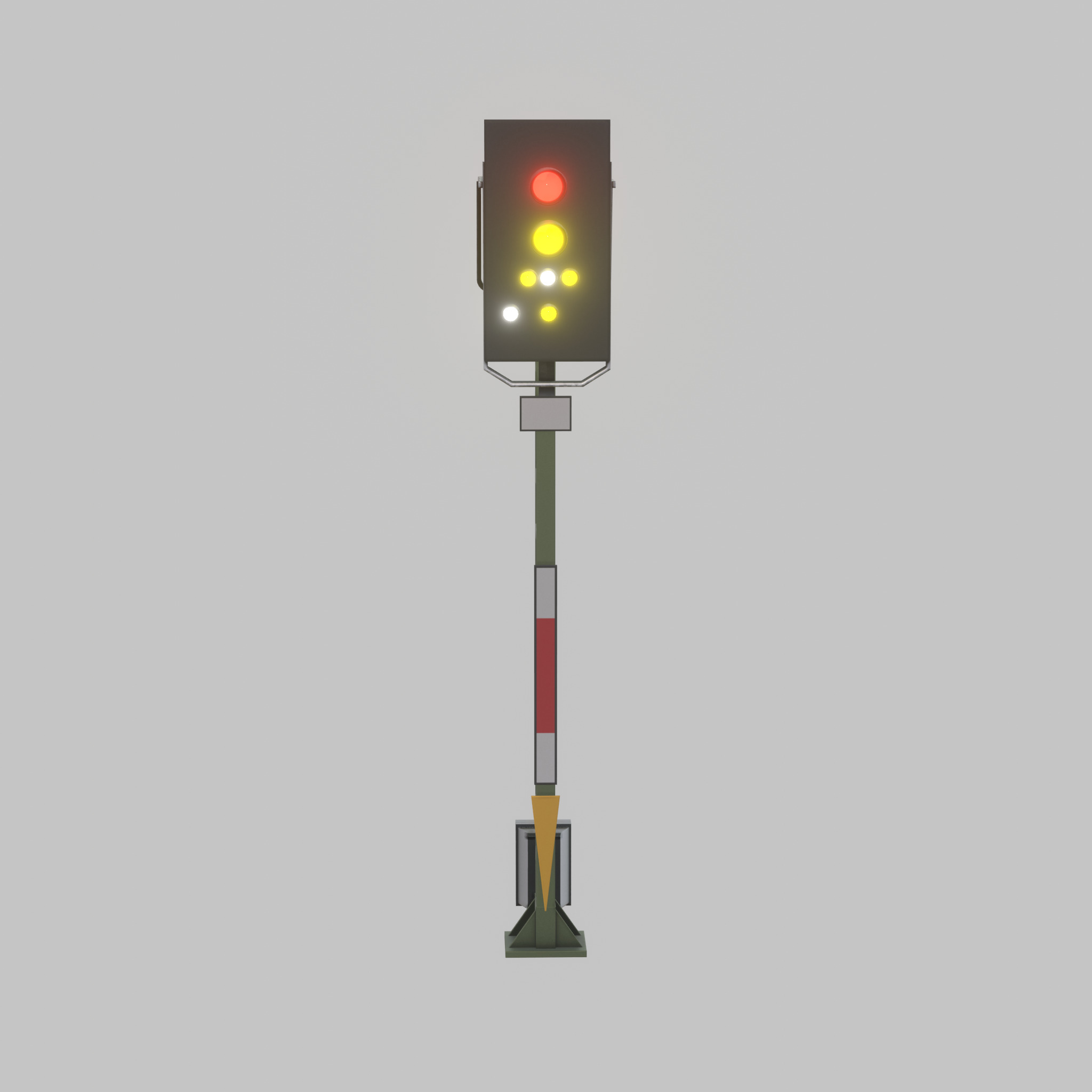 KS Railway Signal Post 4500mm Version-13 Low-poly 3D model_21