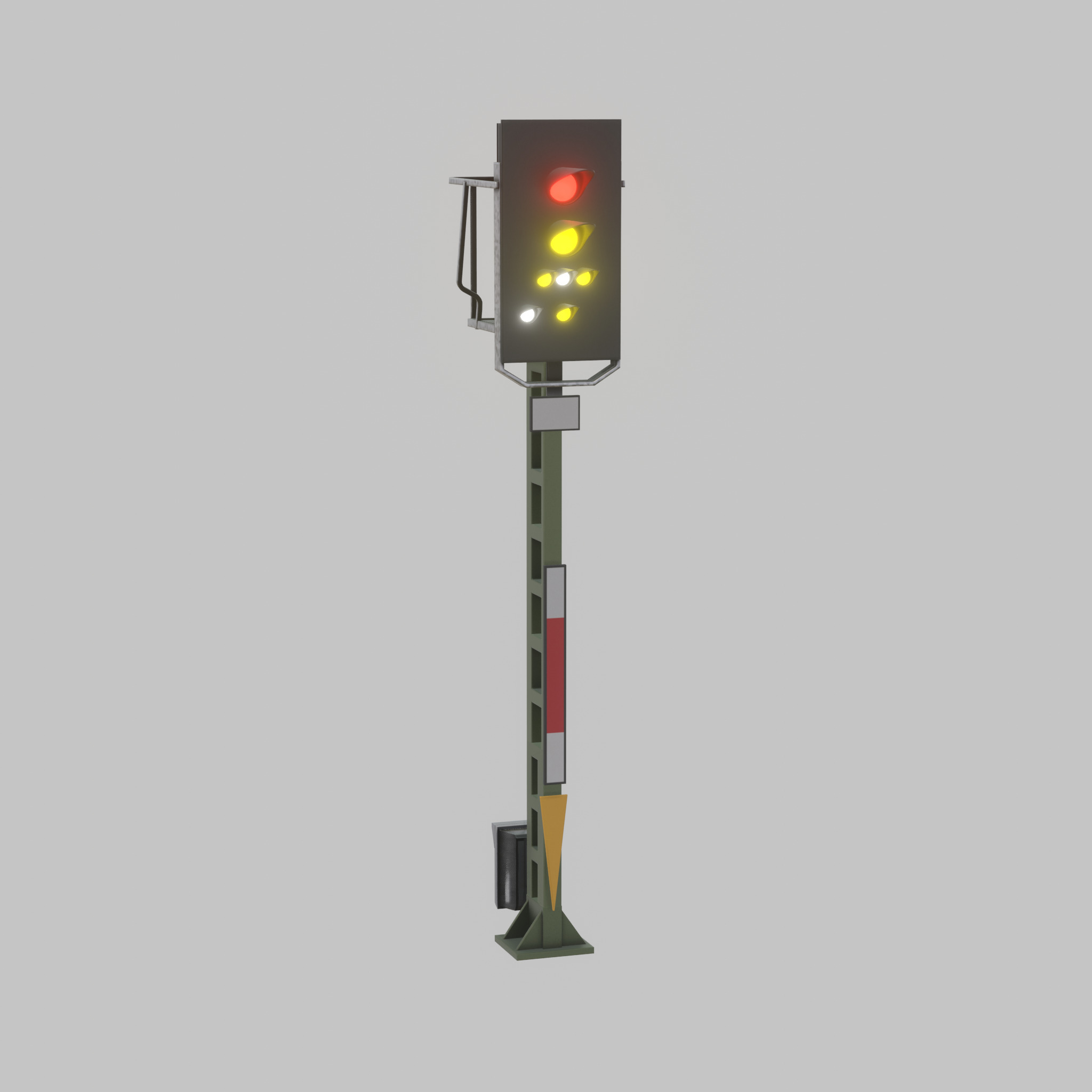 KS Railway Signal Post 4500mm Version-13 Low-poly 3D model_33