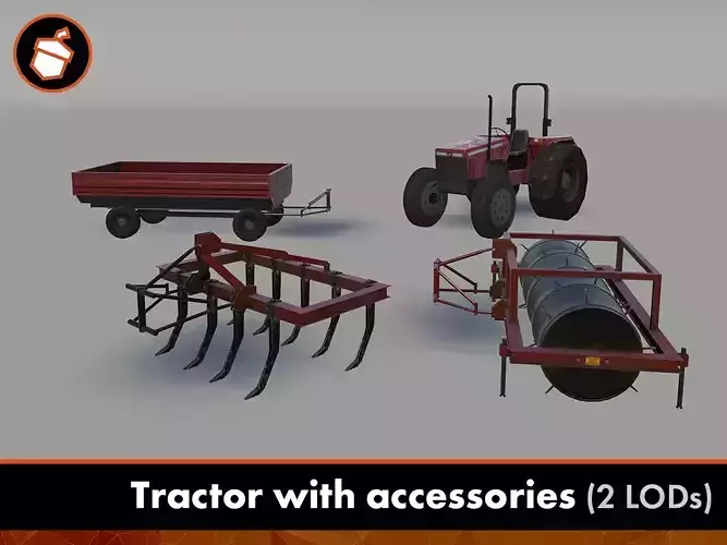 Tractor with accessories 
