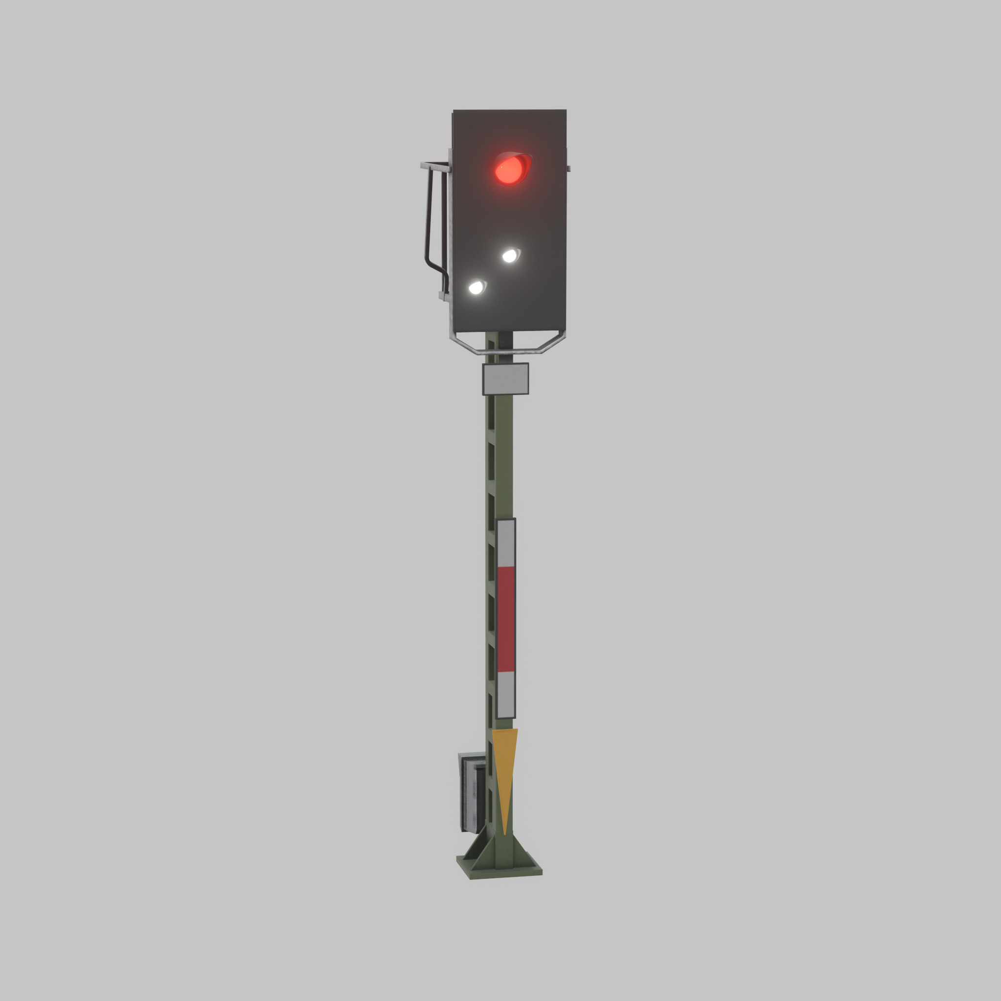 KS Railway Signal Post 4500mm Version-14 Low-poly 3D model_44