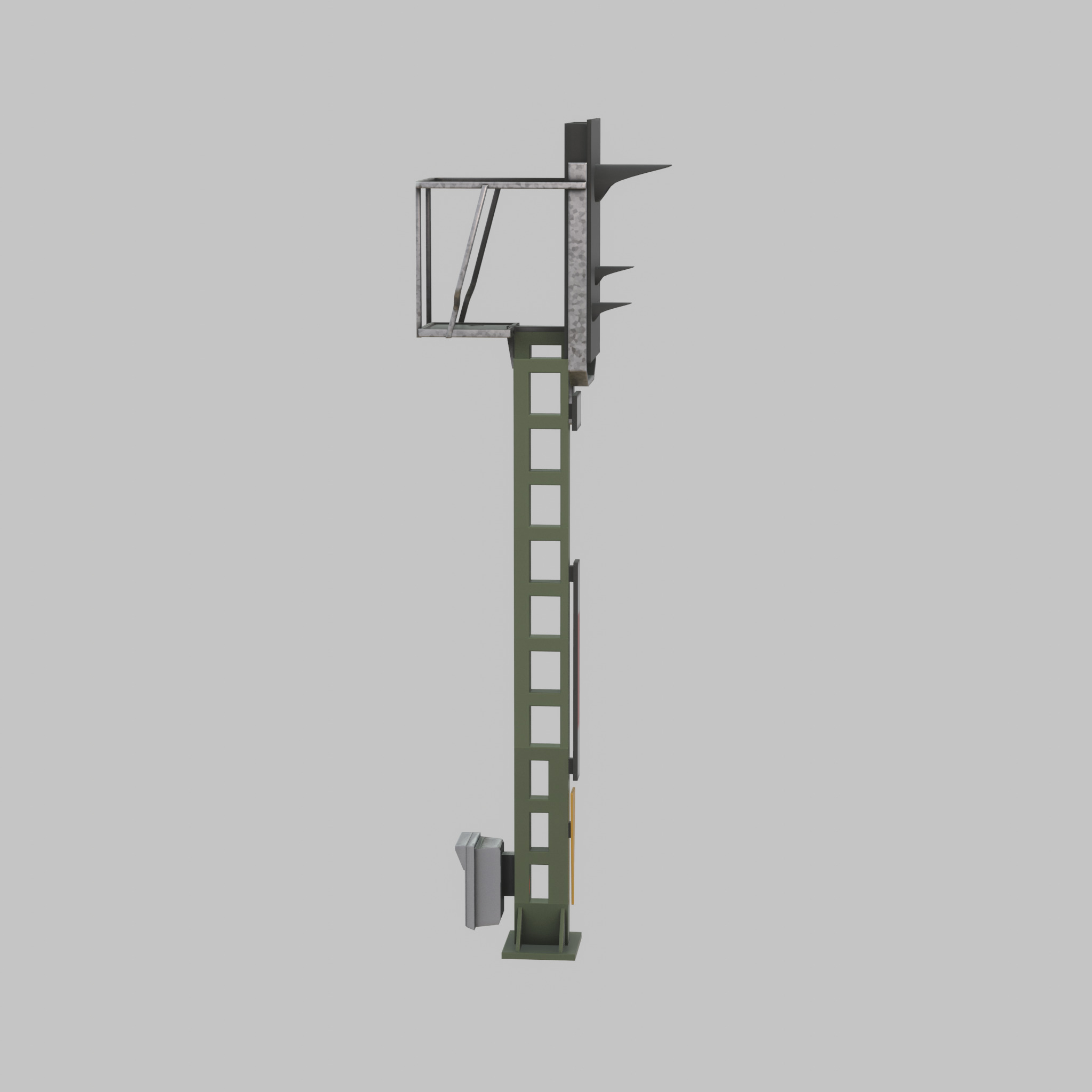 KS Railway Signal Post 4500mm Version-14 Low-poly 3D model_37