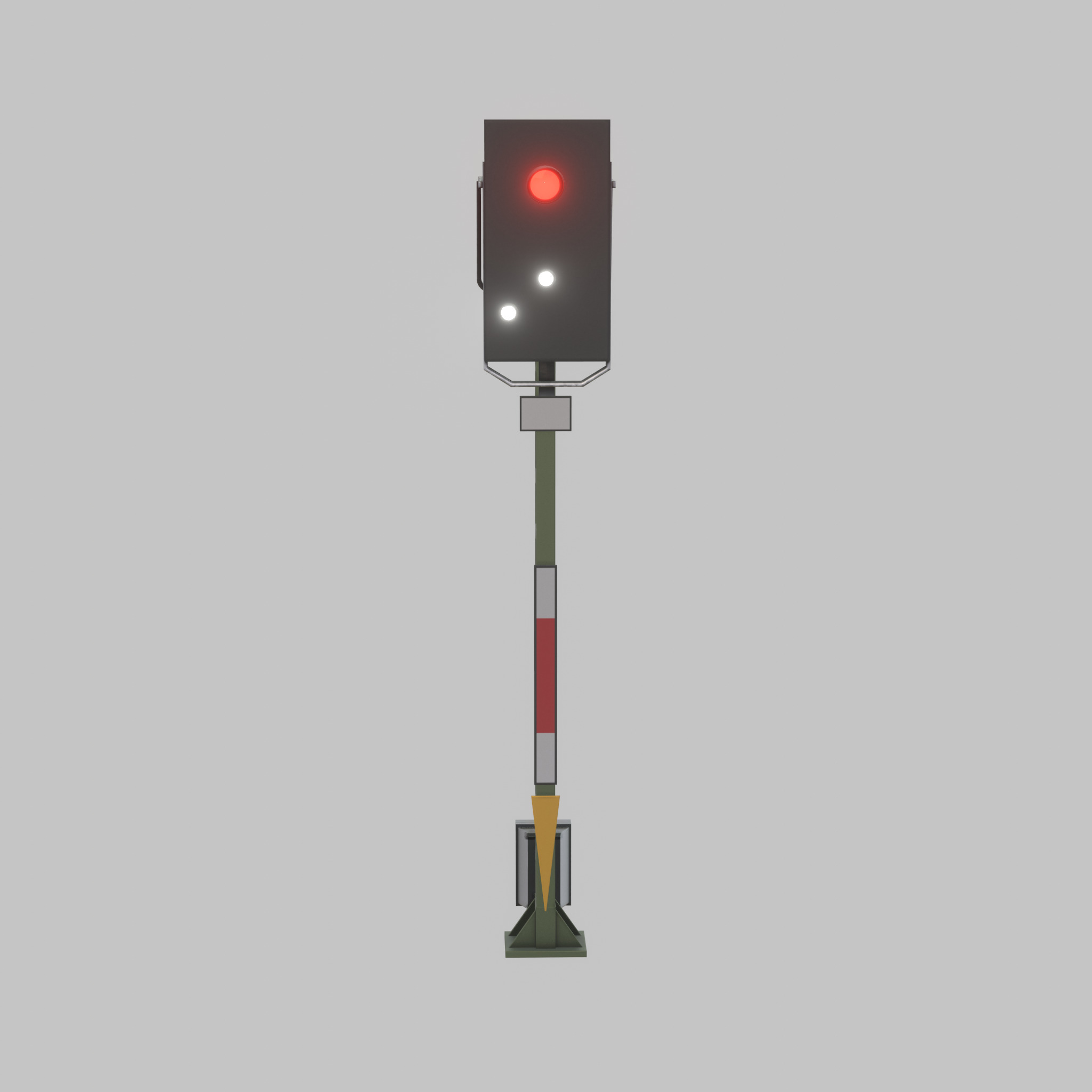 KS Railway Signal Post 4500mm Version-14 Low-poly 3D model_21