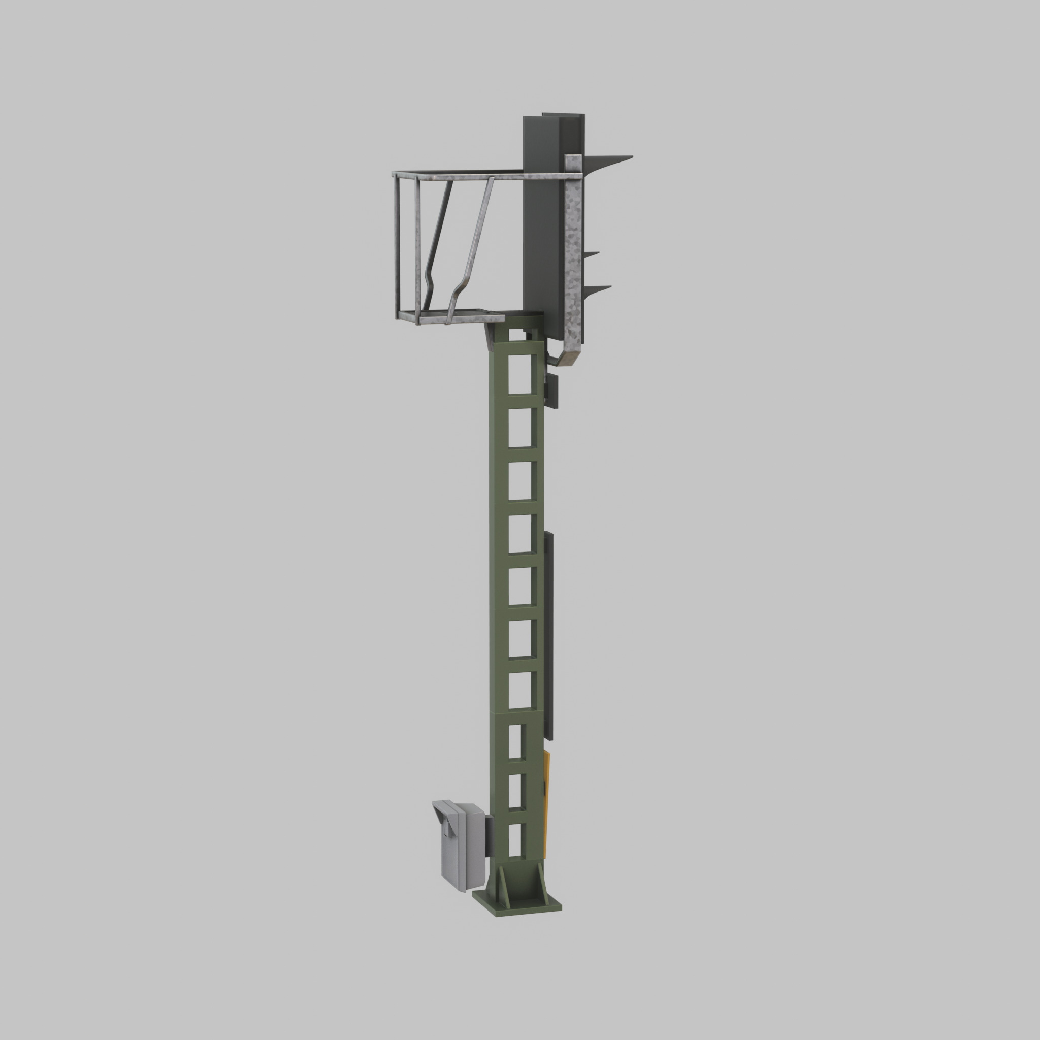 KS Railway Signal Post 4500mm Version-14 Low-poly 3D model_35