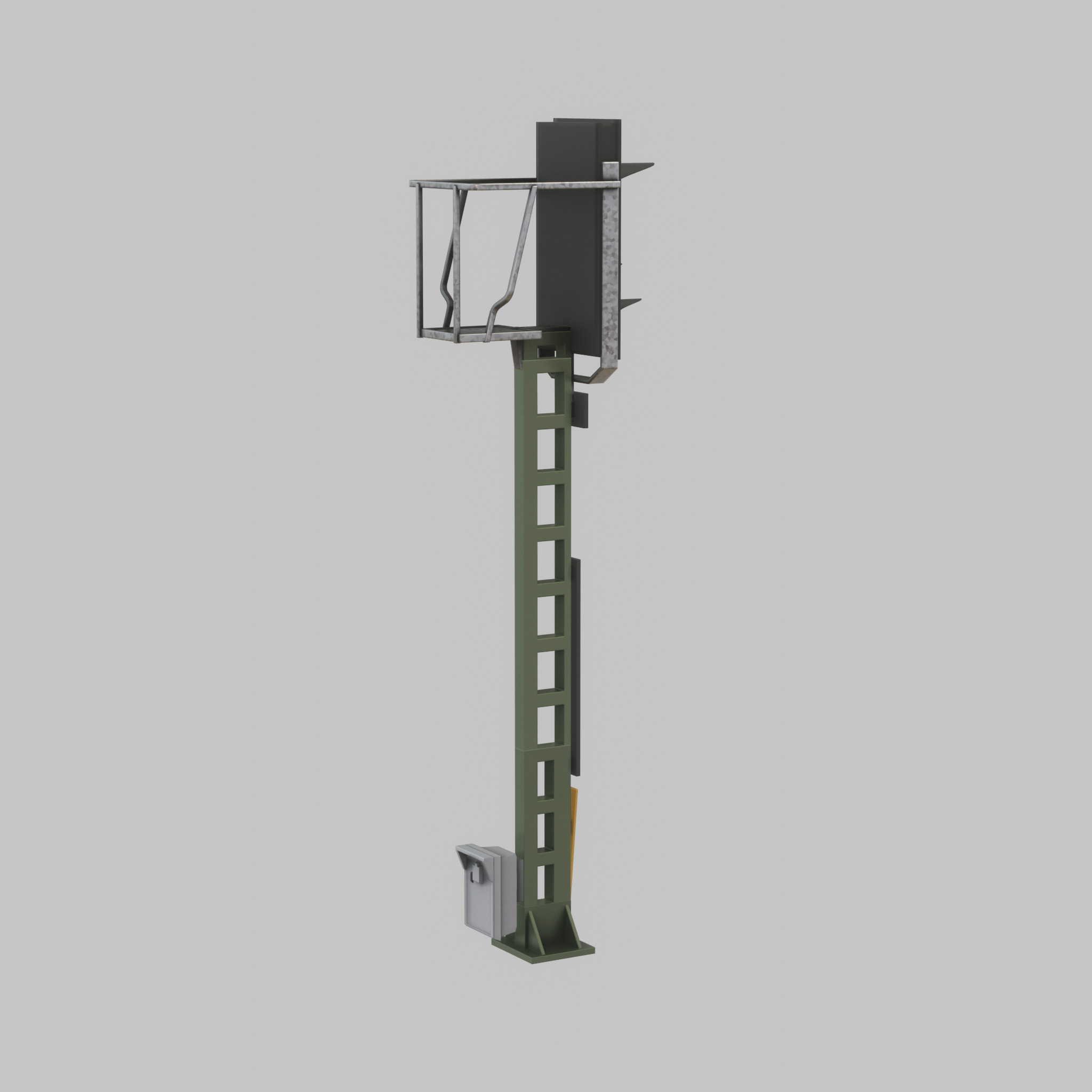 KS Railway Signal Post 4500mm Version-14 Low-poly 3D model_34