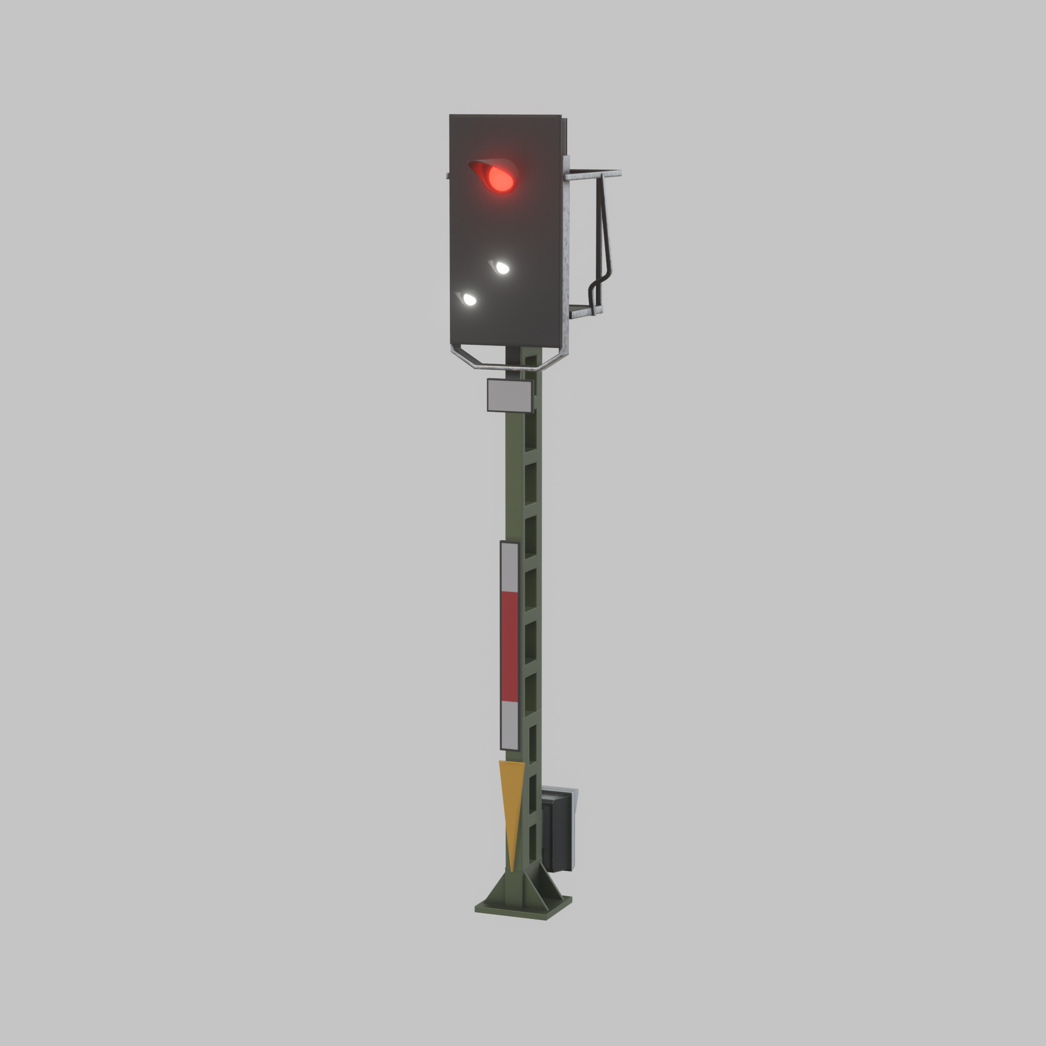 KS Railway Signal Post 4500mm Version-14 Low-poly 3D model_43