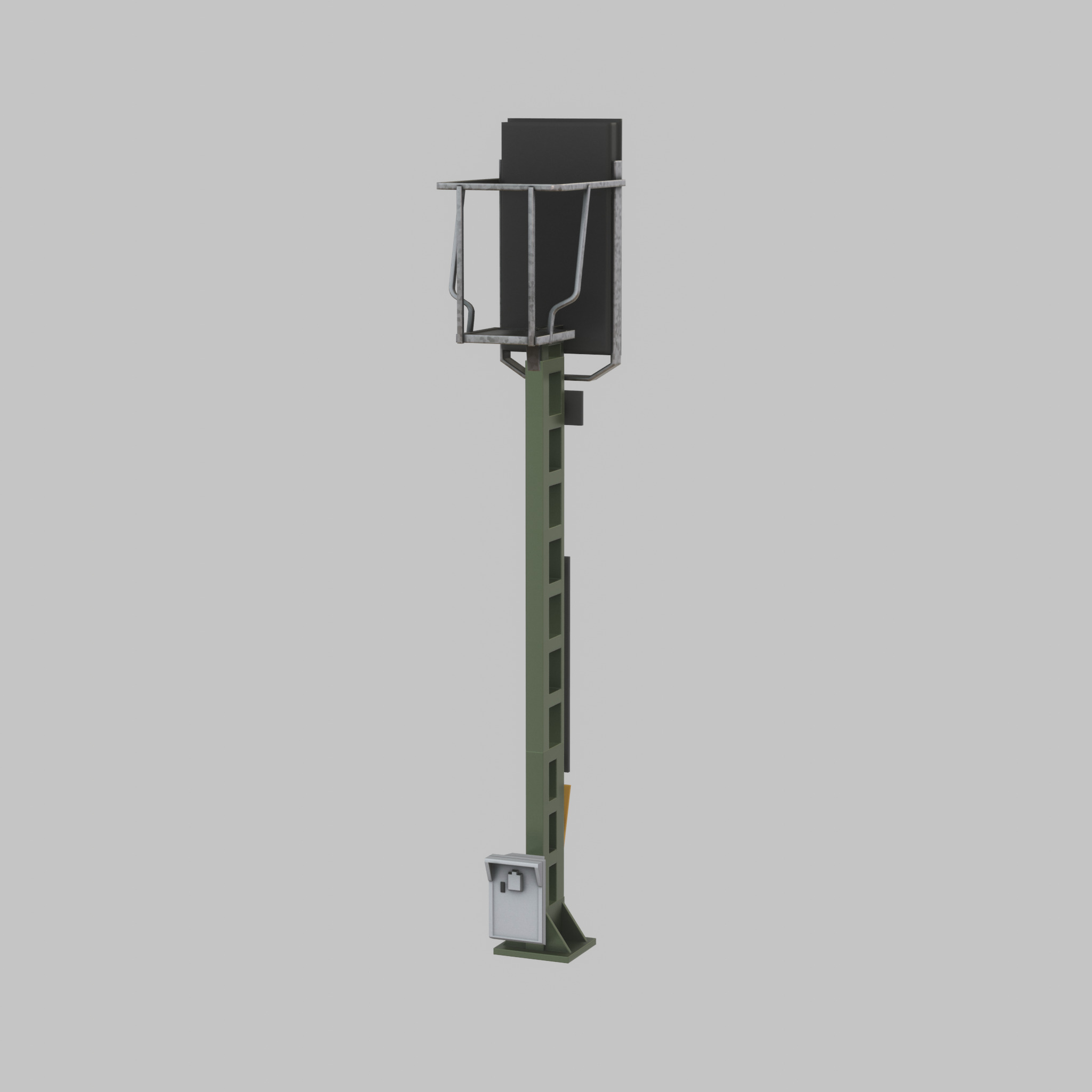 KS Railway Signal Post 4500mm Version-14 Low-poly 3D model_30