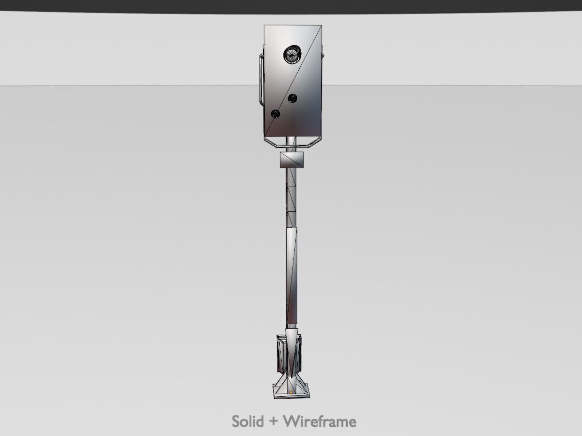 KS Railway Signal Post 4500mm Version-14 Low-poly 3D model_12
