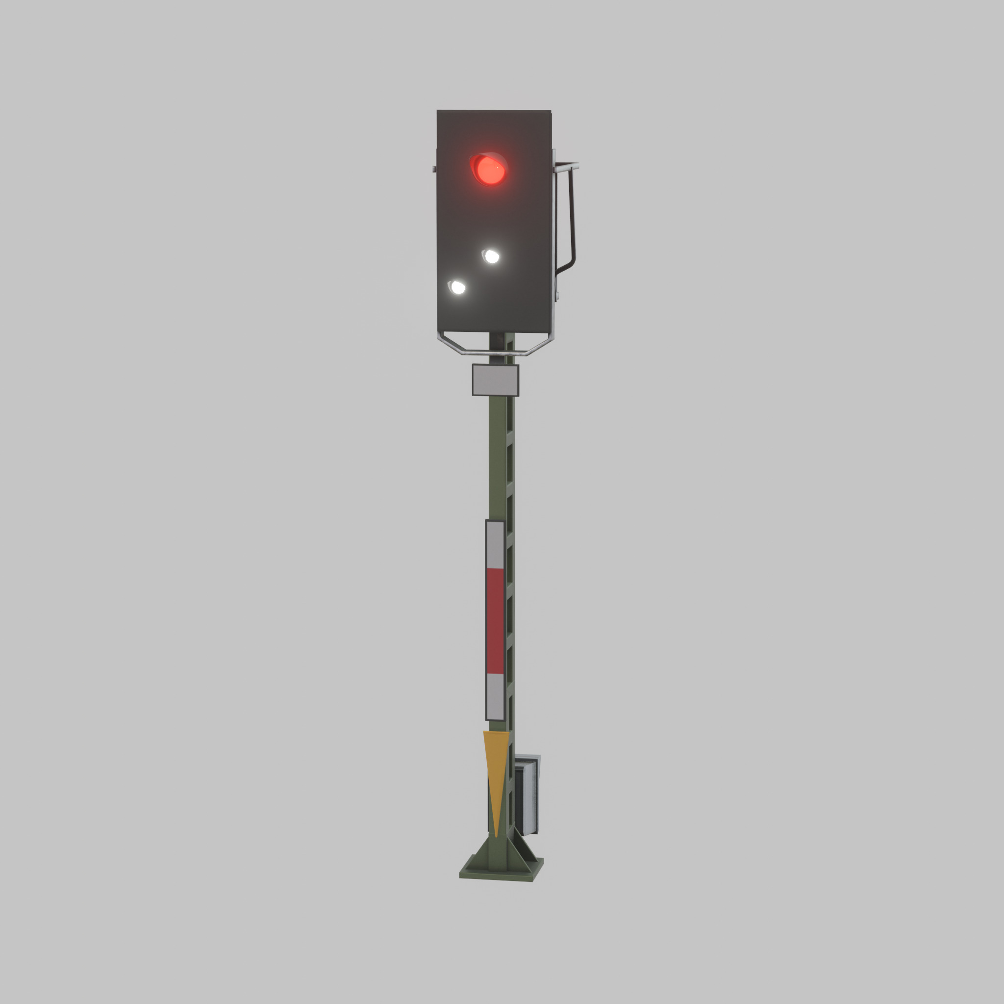 KS Railway Signal Post 4500mm Version-14 Low-poly 3D model_32