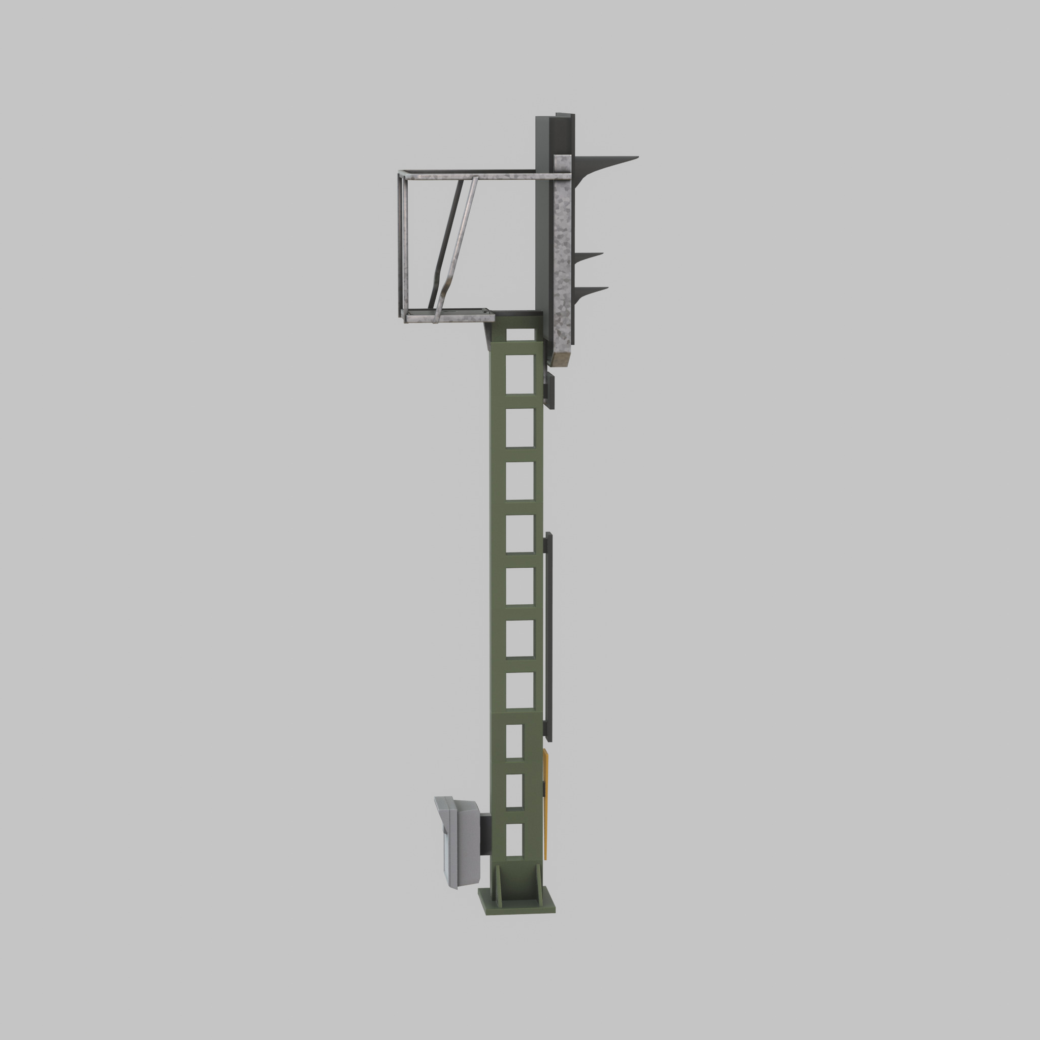 KS Railway Signal Post 4500mm Version-14 Low-poly 3D model_36