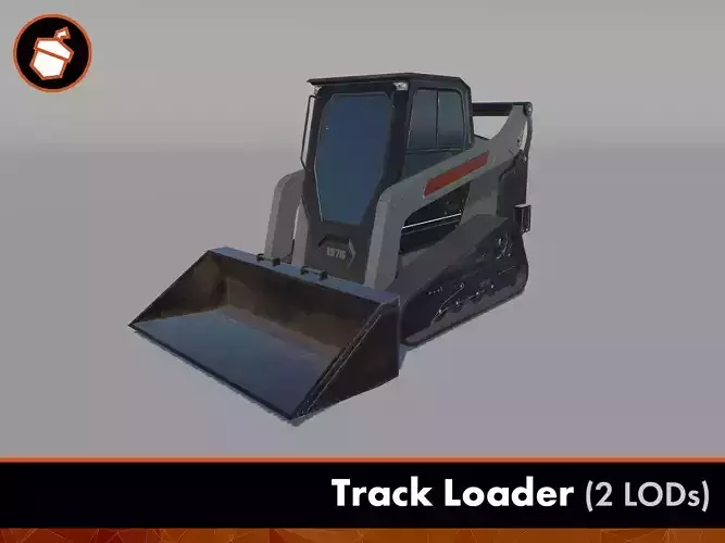 Track loader Low-poly 3D model