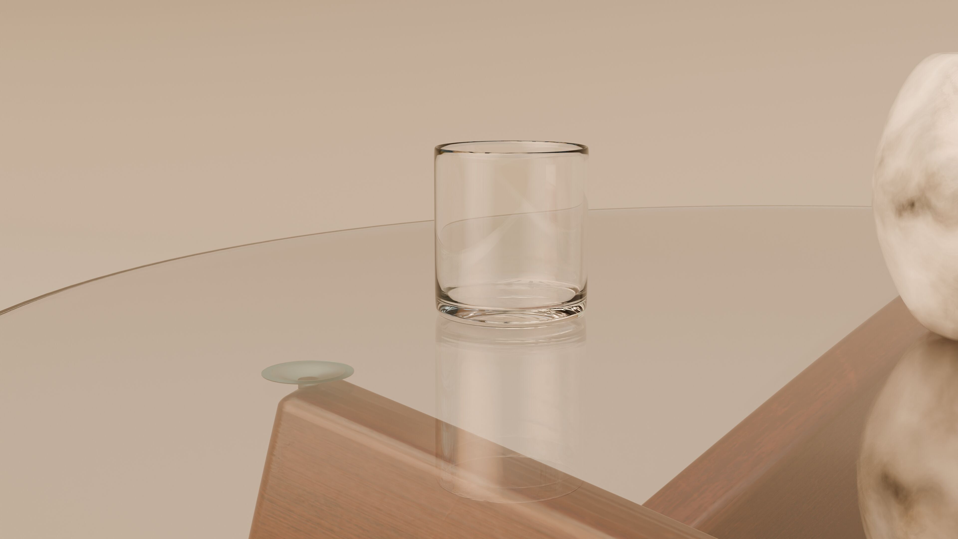 Mid Century Modern Round Coffee Table 3D model_9