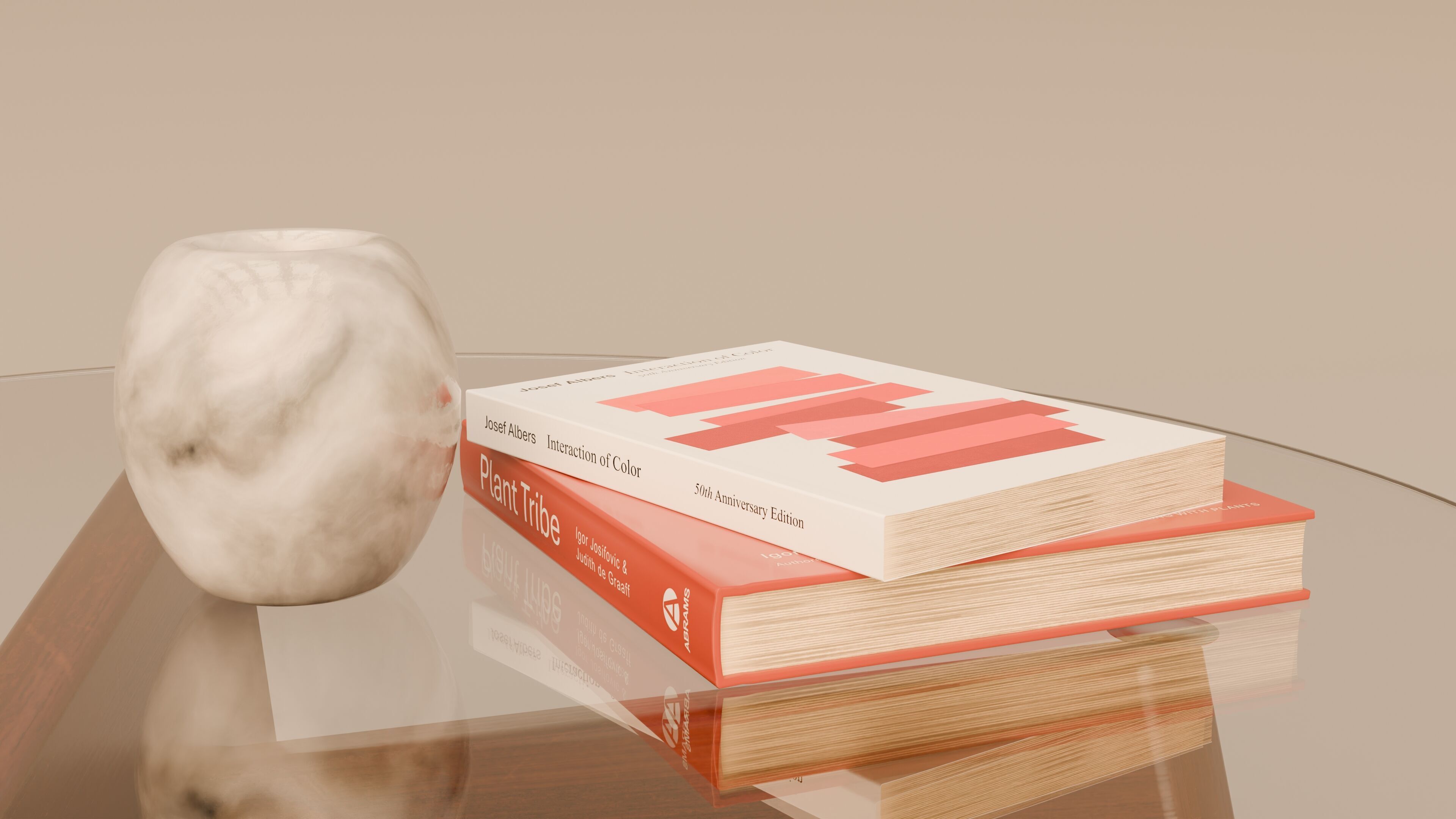 Mid Century Modern Round Coffee Table 3D model_11