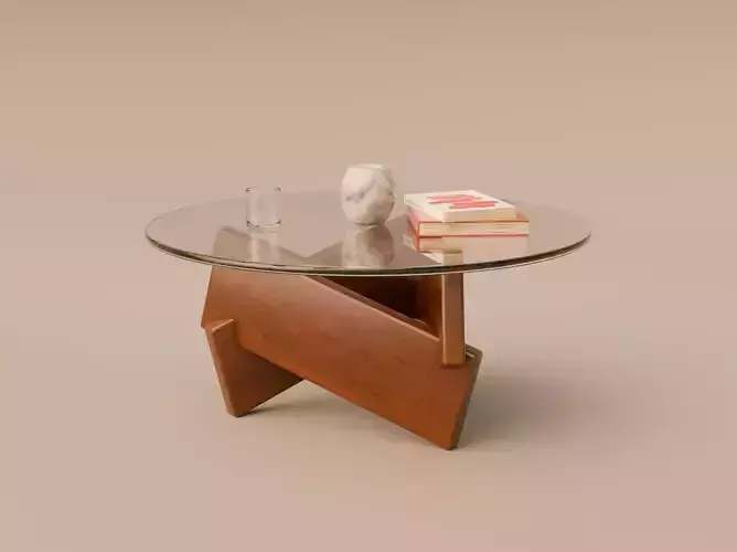 Mid Century Modern Round Coffee Table