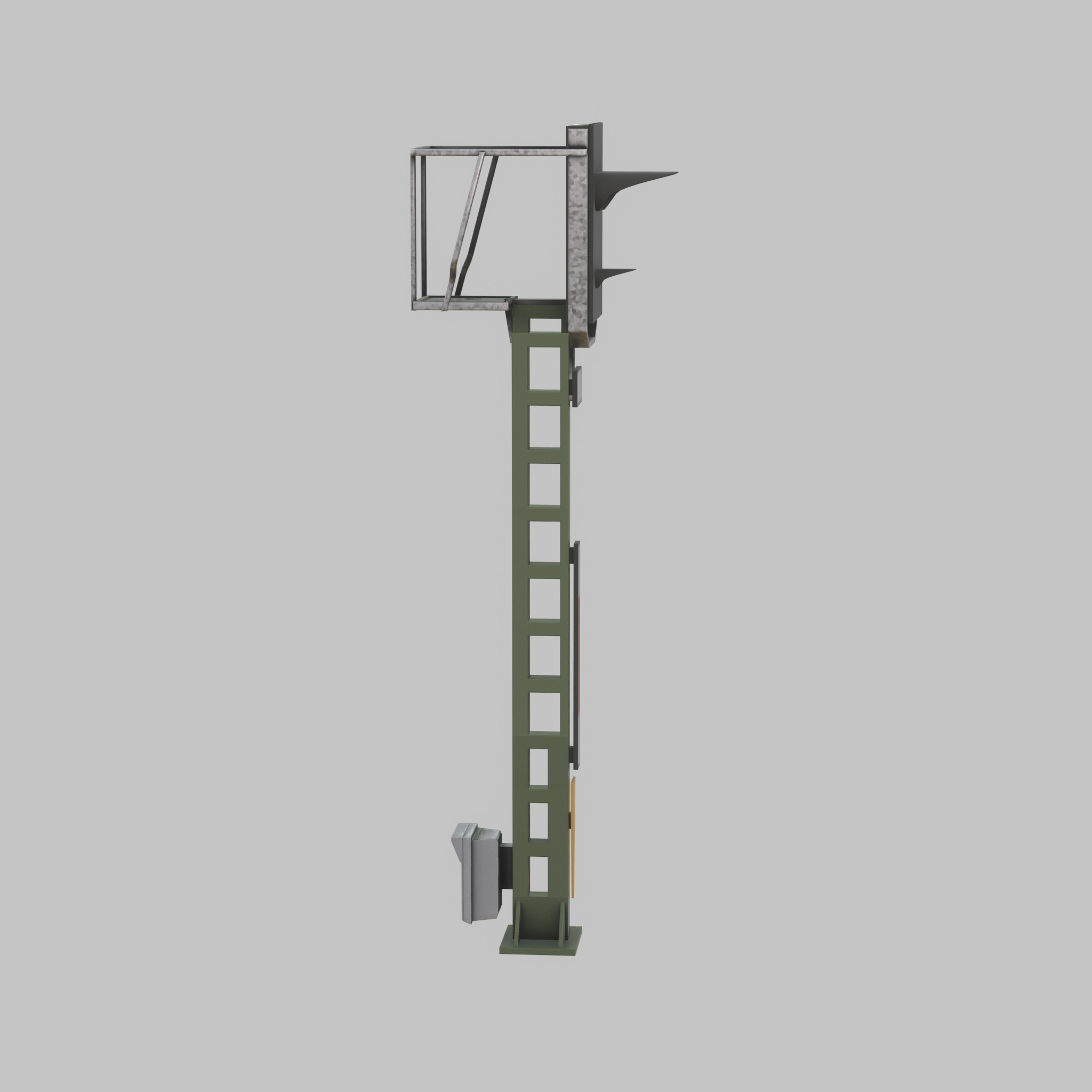 KS Eisenbahnsignalmast 4500mm Version-15 Low-poly 3D model_37