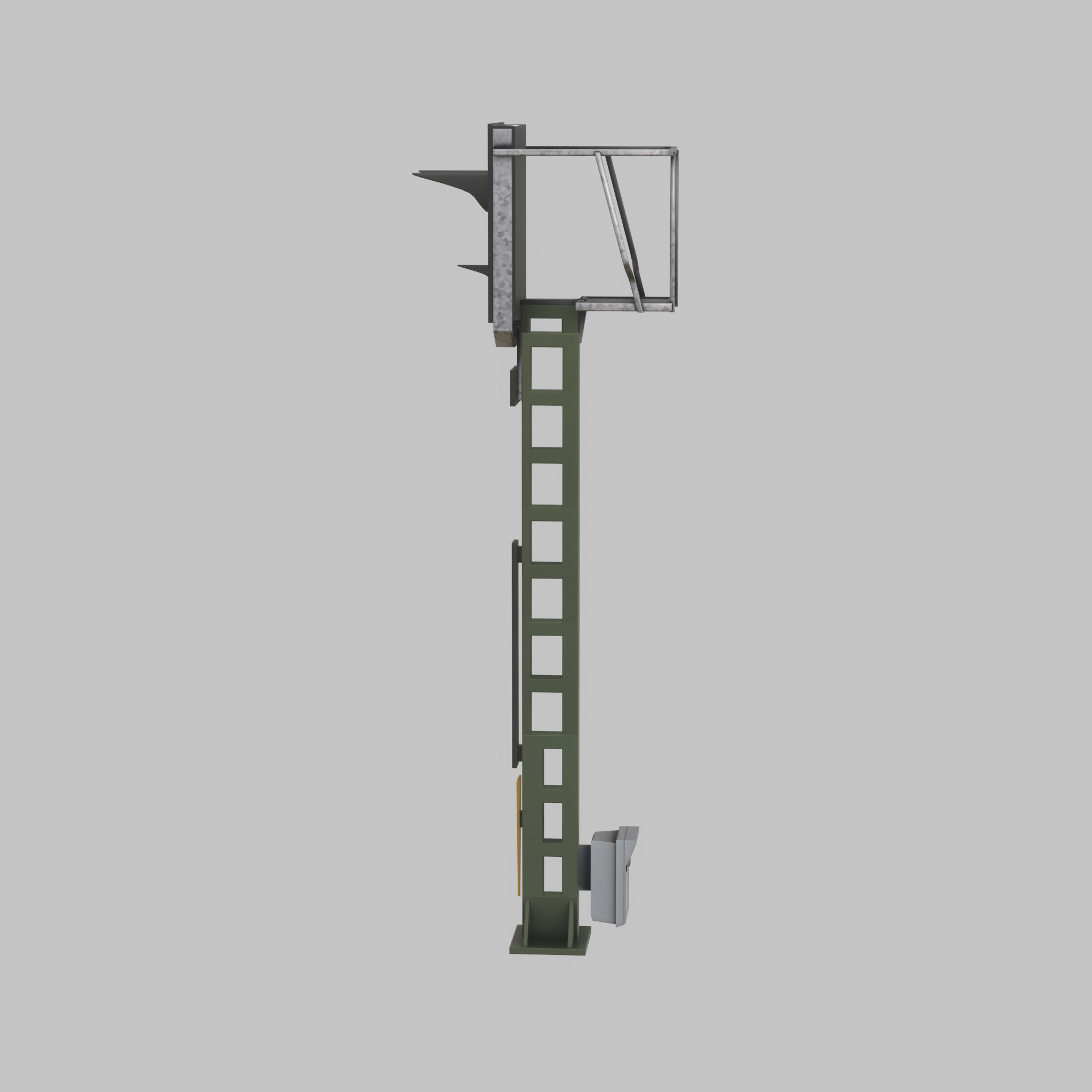 KS Eisenbahnsignalmast 4500mm Version-15 Low-poly 3D model_50