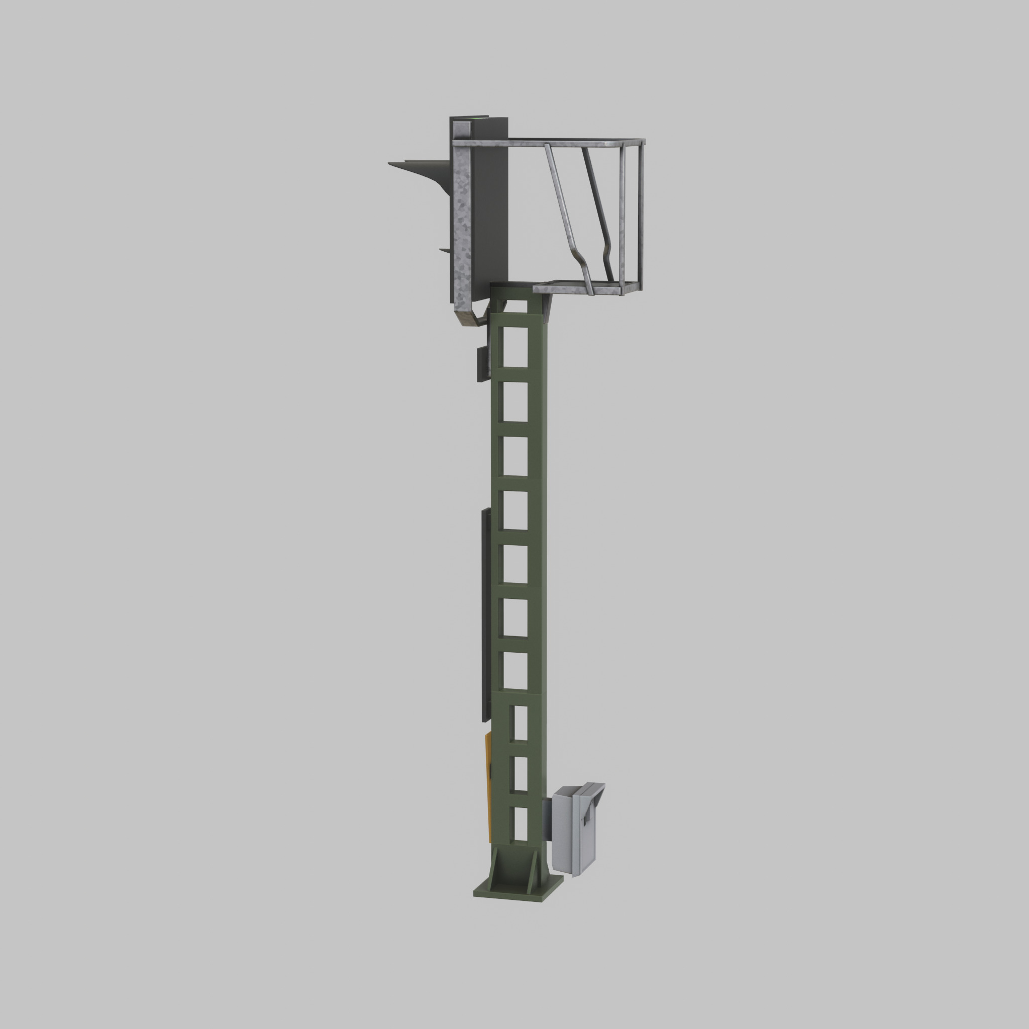 KS Eisenbahnsignalmast 4500mm Version-15 Low-poly 3D model_22