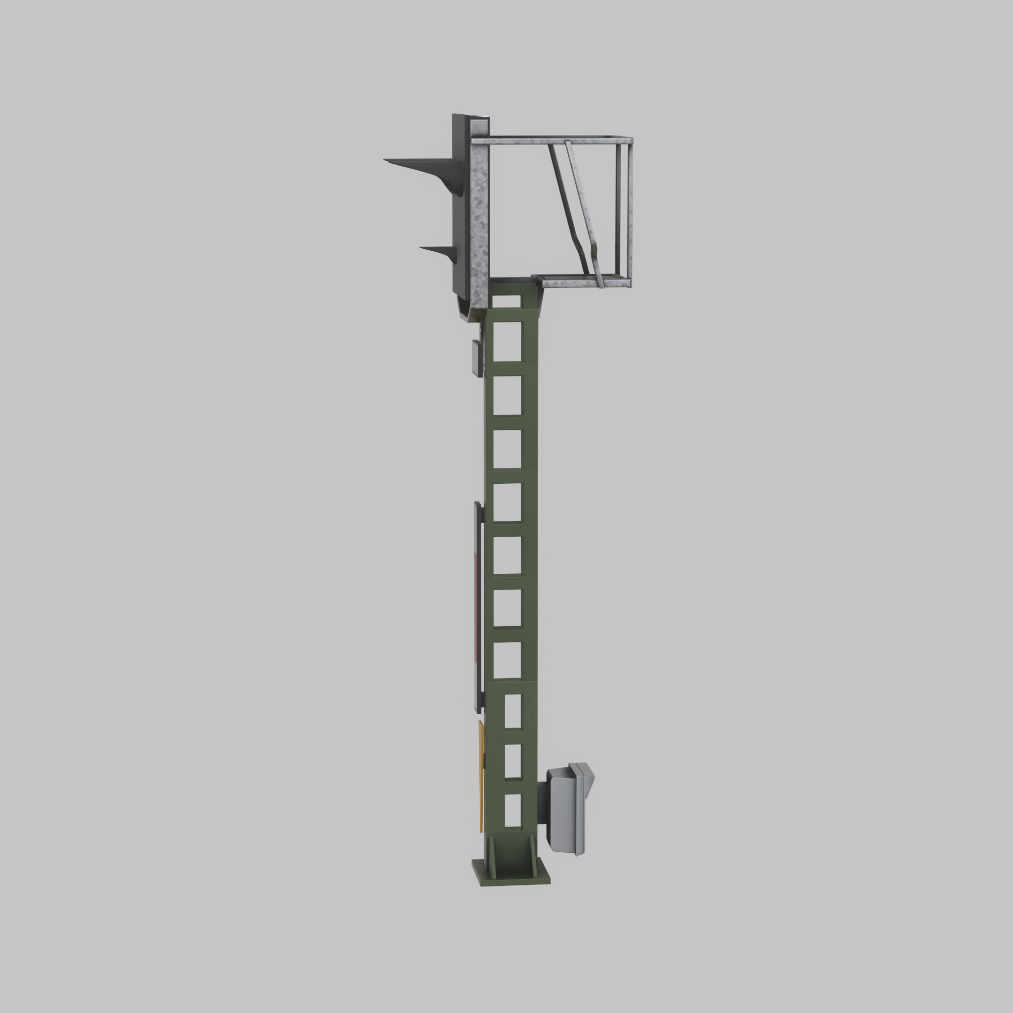 KS Eisenbahnsignalmast 4500mm Version-15 Low-poly 3D model_49
