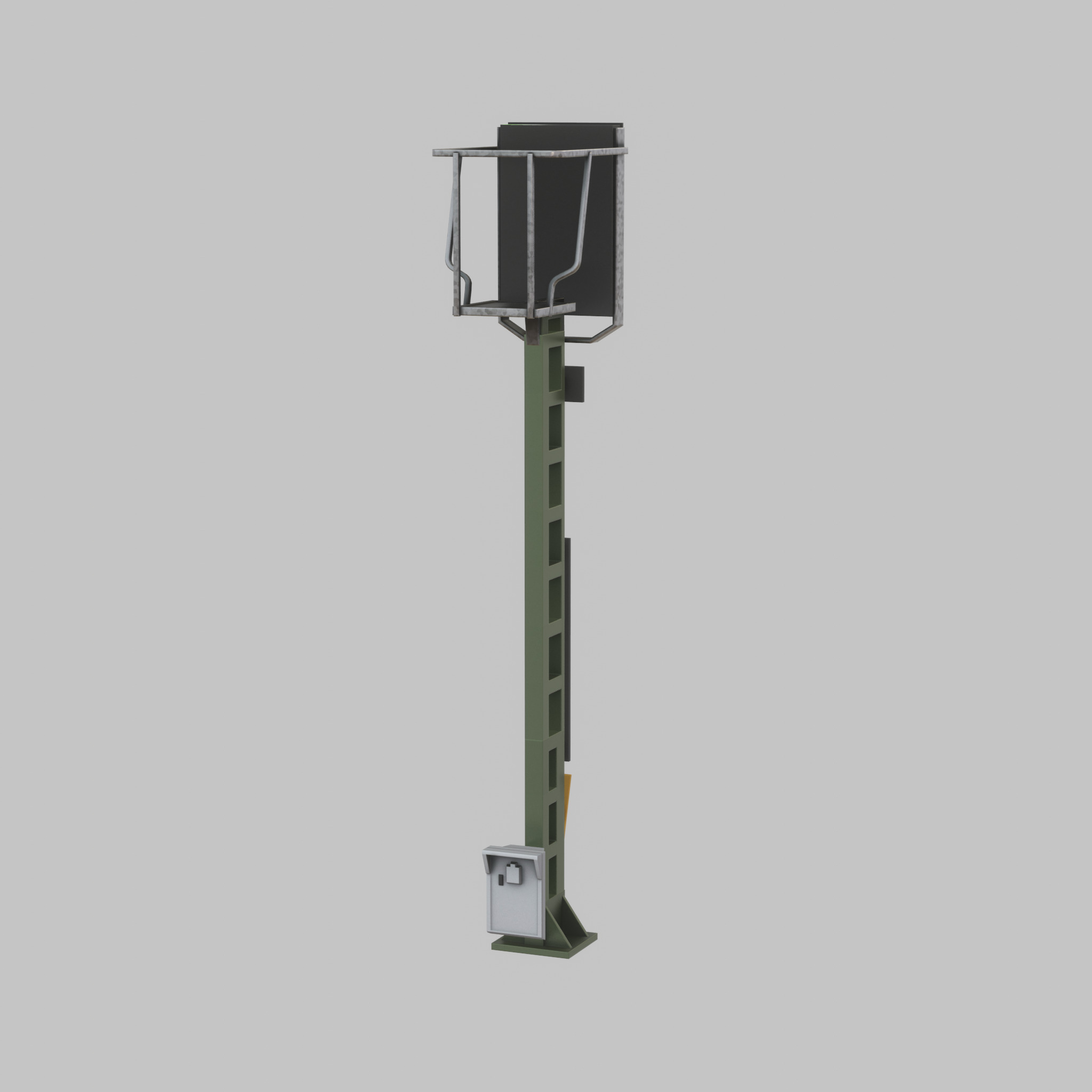 KS Eisenbahnsignalmast 4500mm Version-15 Low-poly 3D model_30