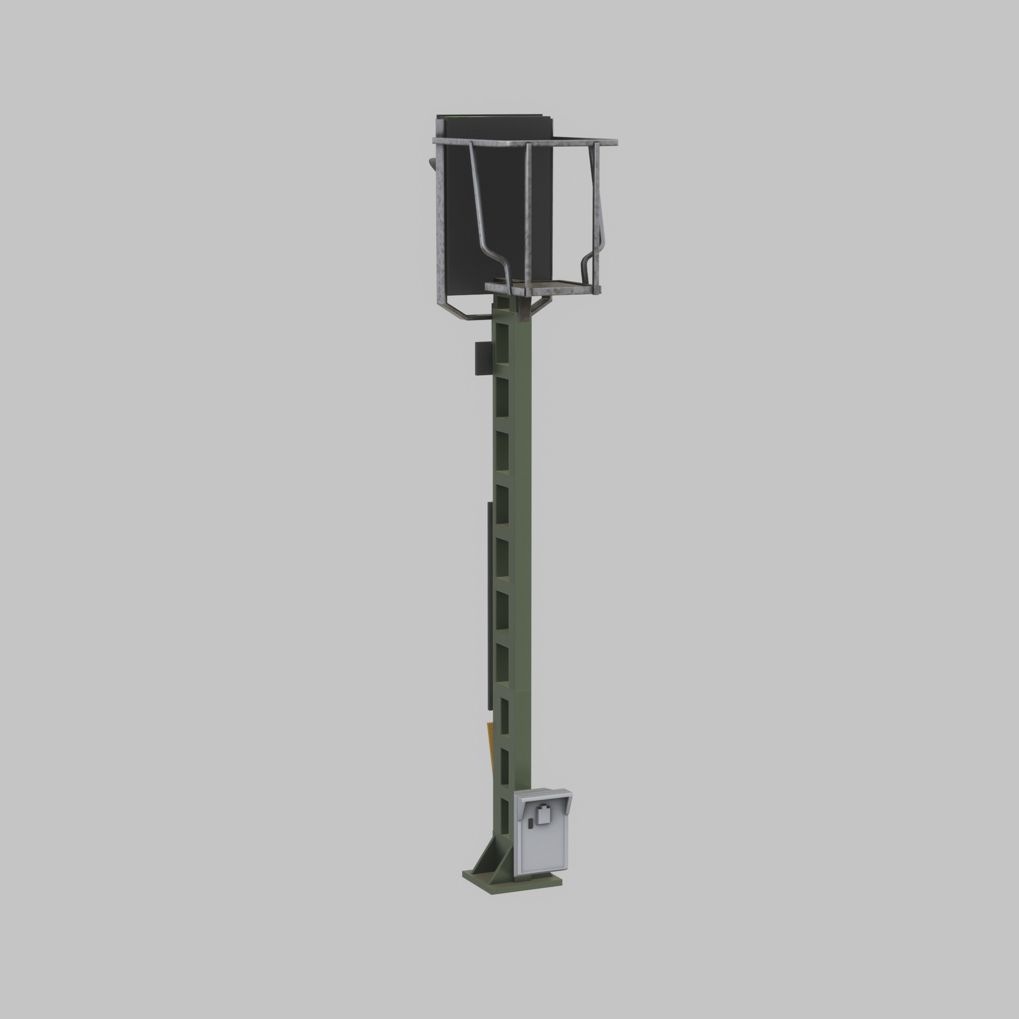 KS Eisenbahnsignalmast 4500mm Version-15 Low-poly 3D model_26