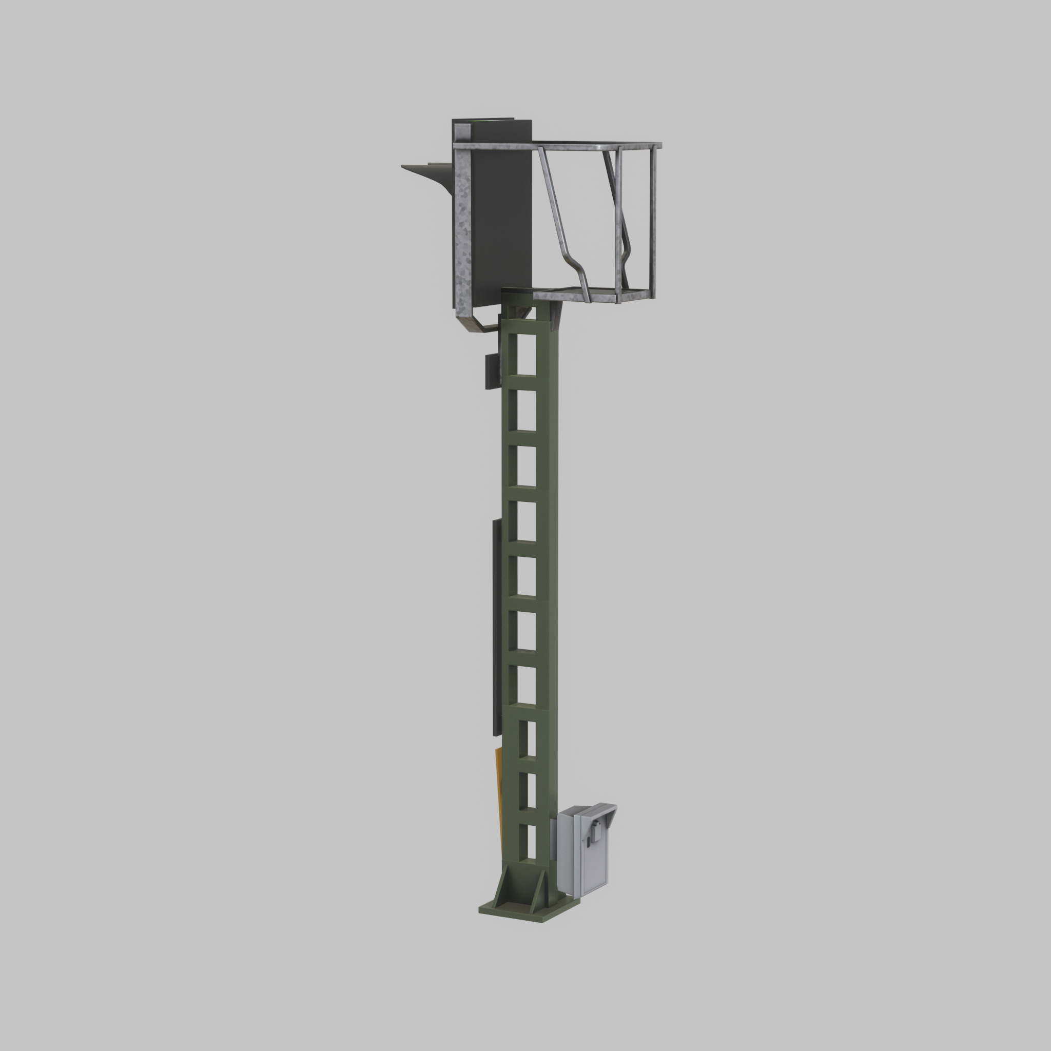 KS Eisenbahnsignalmast 4500mm Version-15 Low-poly 3D model_23