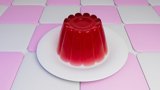 Realistic 3D Jelly Dessert  3D model 2