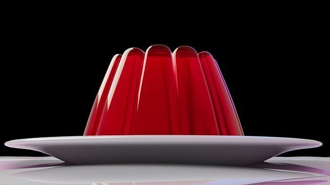 Realistic 3D Jelly Dessert  3D model 4