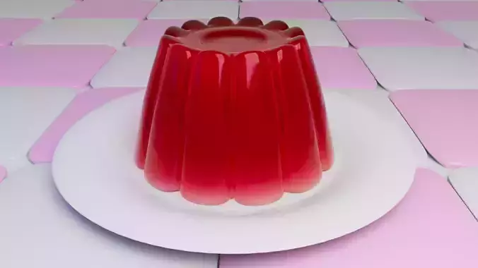 Realistic 3D Jelly Dessert 