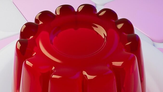 Realistic 3D Jelly Dessert  3D model 5