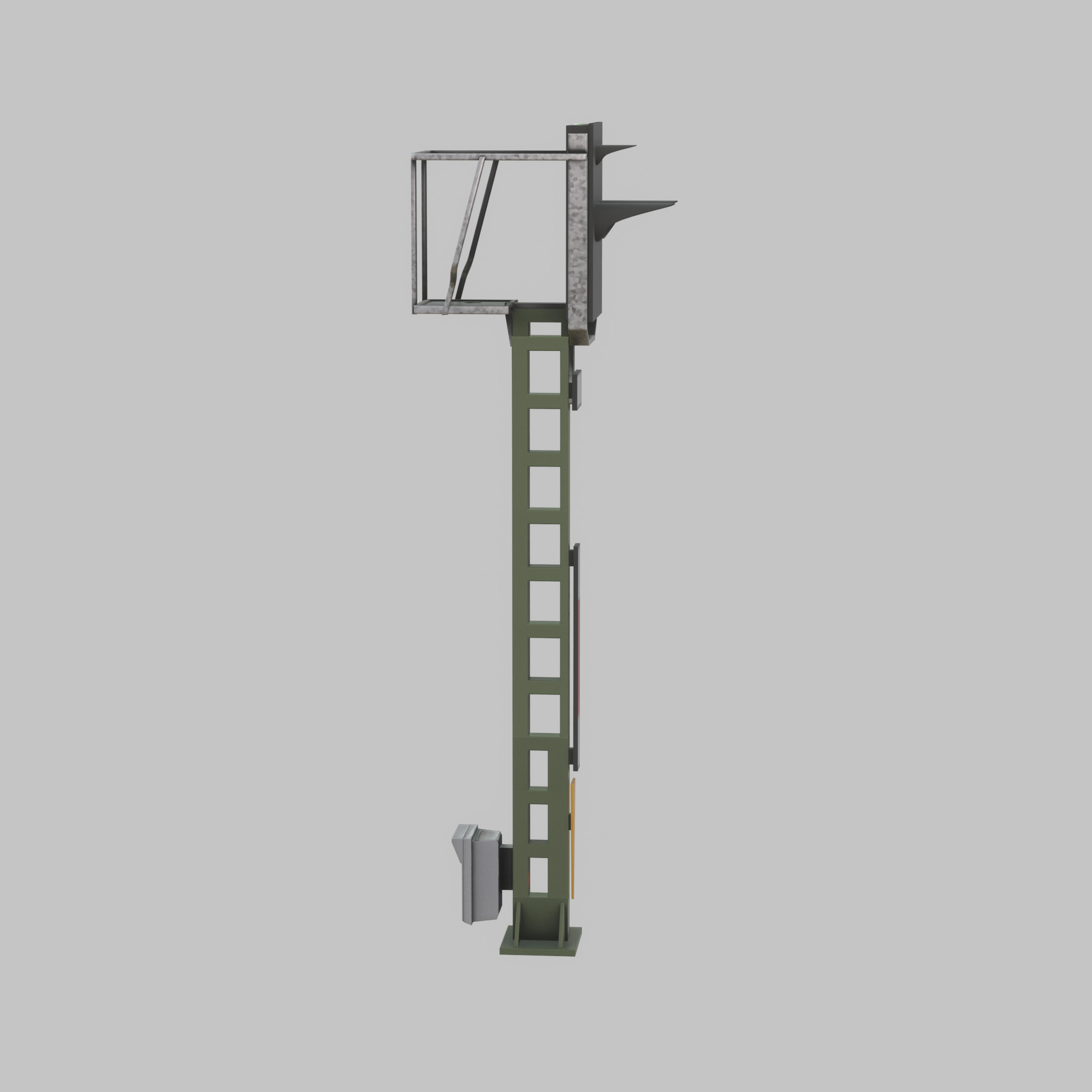 KS Railway Signal Post 4500mm Version-16 Low-poly 3D model_37