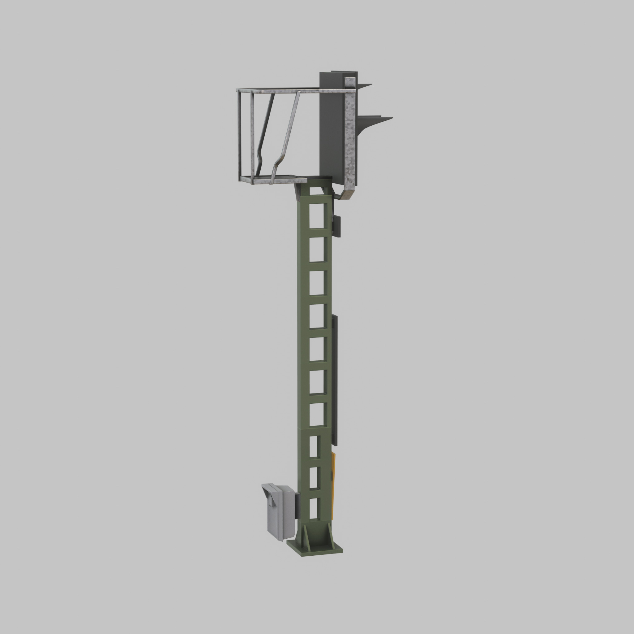 KS Railway Signal Post 4500mm Version-16 Low-poly 3D model_35