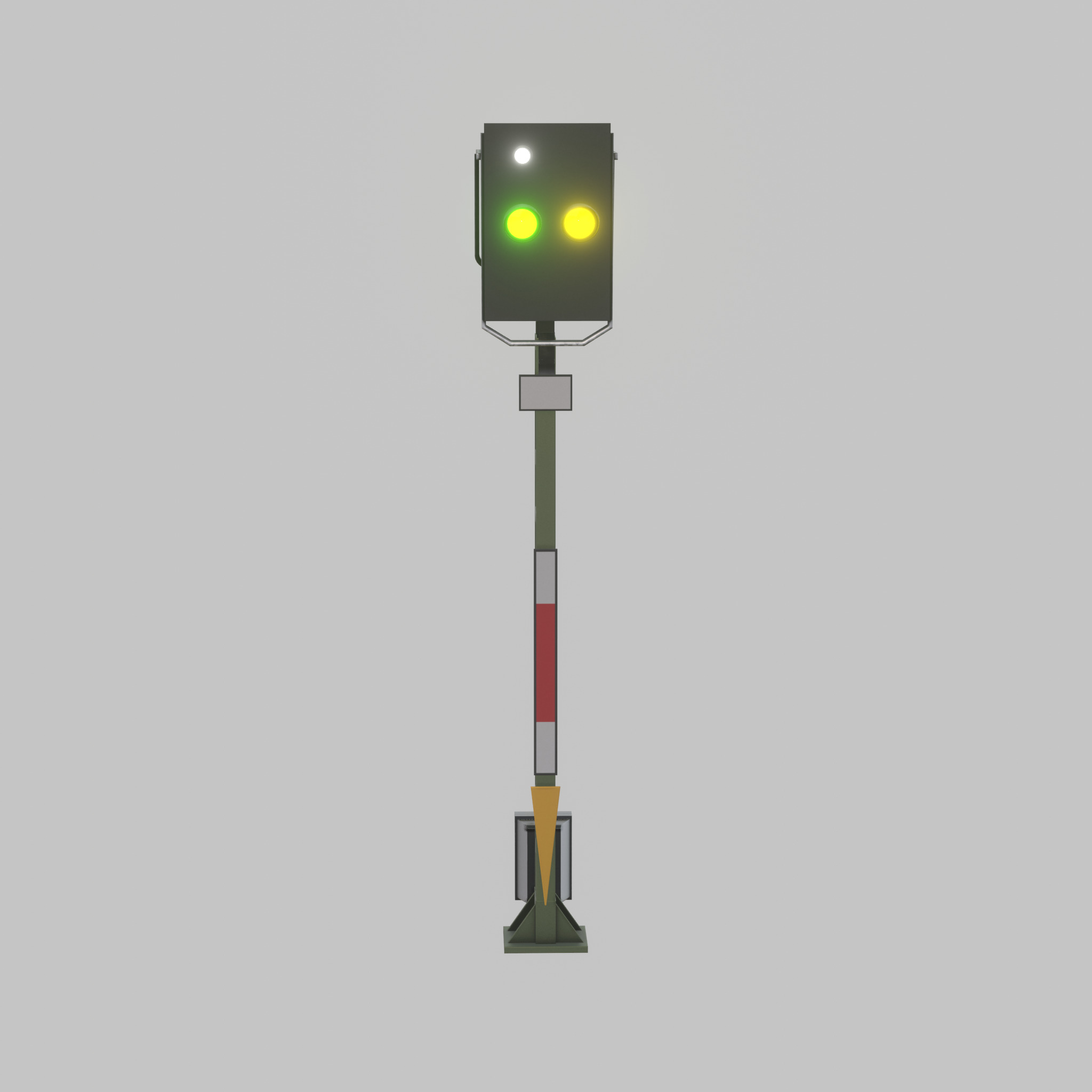 KS Railway Signal Post 4500mm Version-16 Low-poly 3D model_21
