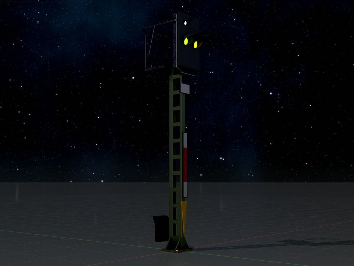 KS Railway Signal Post 4500mm Version-16 Low-poly 3D model_4