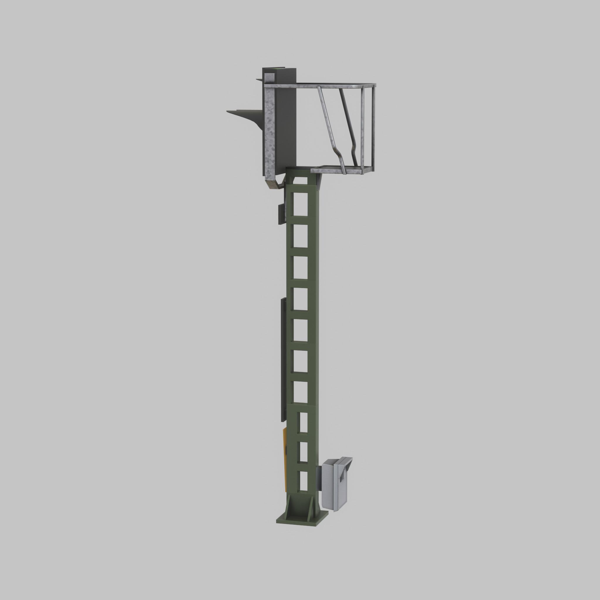KS Railway Signal Post 4500mm Version-16 Low-poly 3D model_22