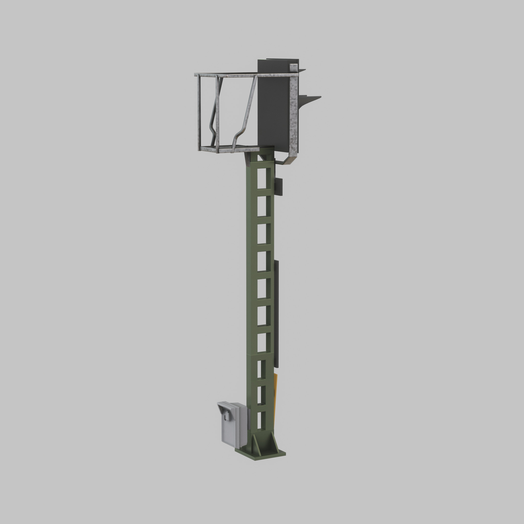 KS Railway Signal Post 4500mm Version-16 Low-poly 3D model_34