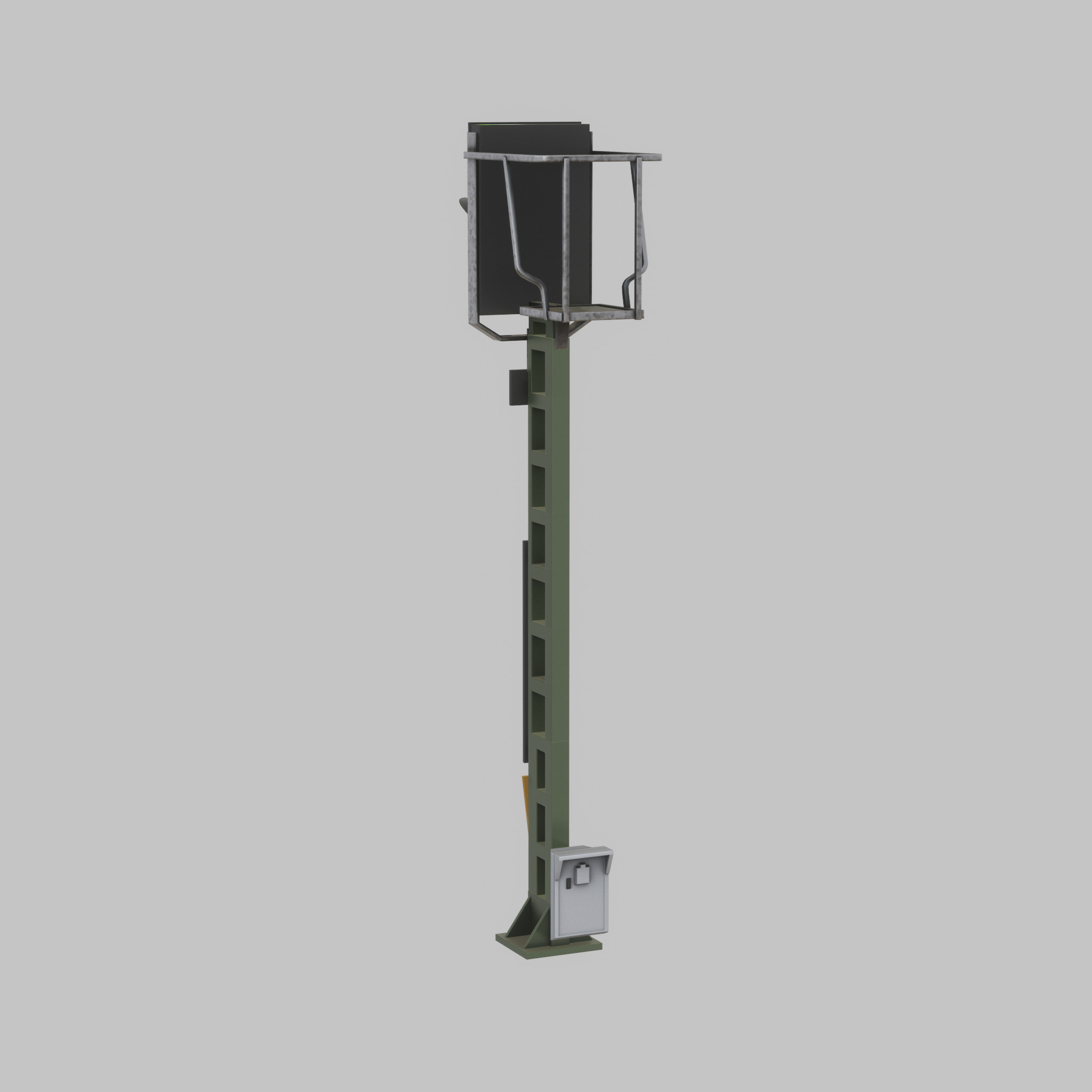 KS Railway Signal Post 4500mm Version-16 Low-poly 3D model_26