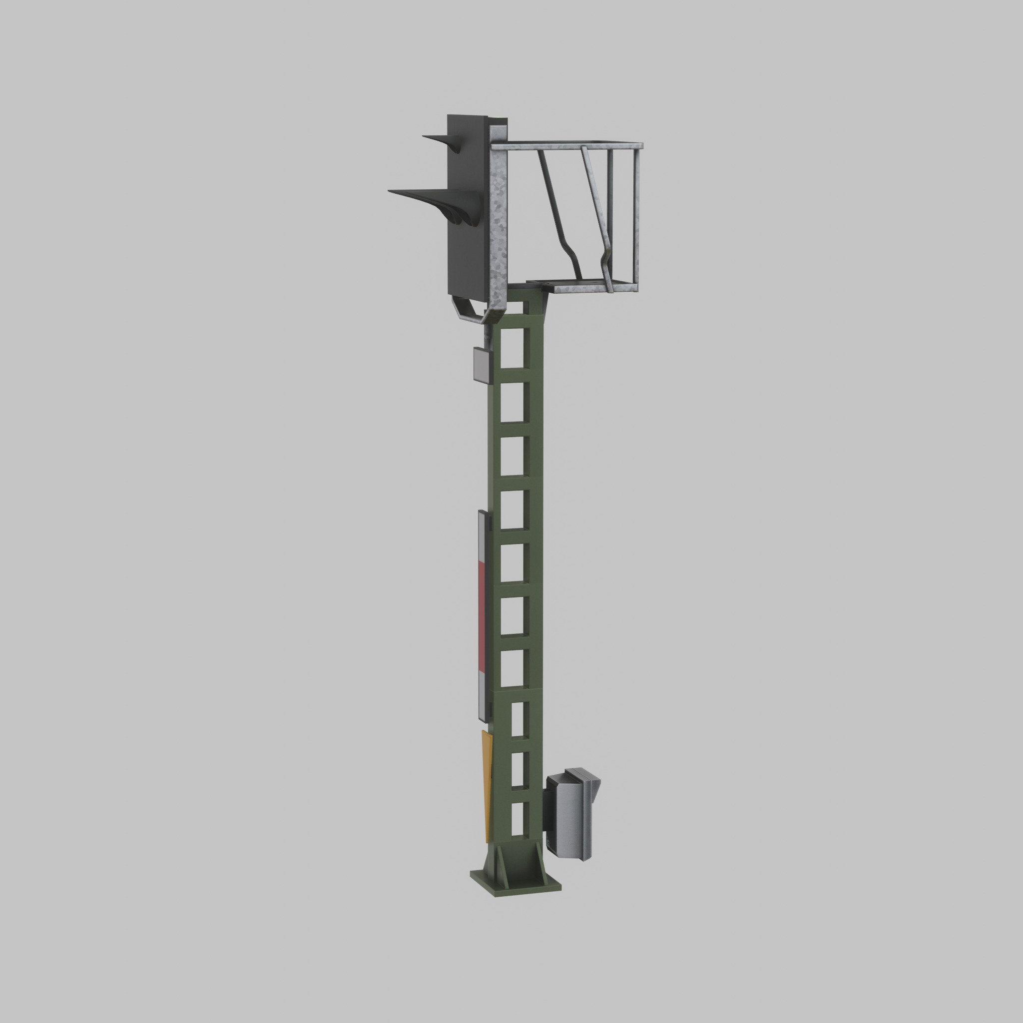 KS Railway Signal Post 4500mm Version-16 Low-poly 3D model_48