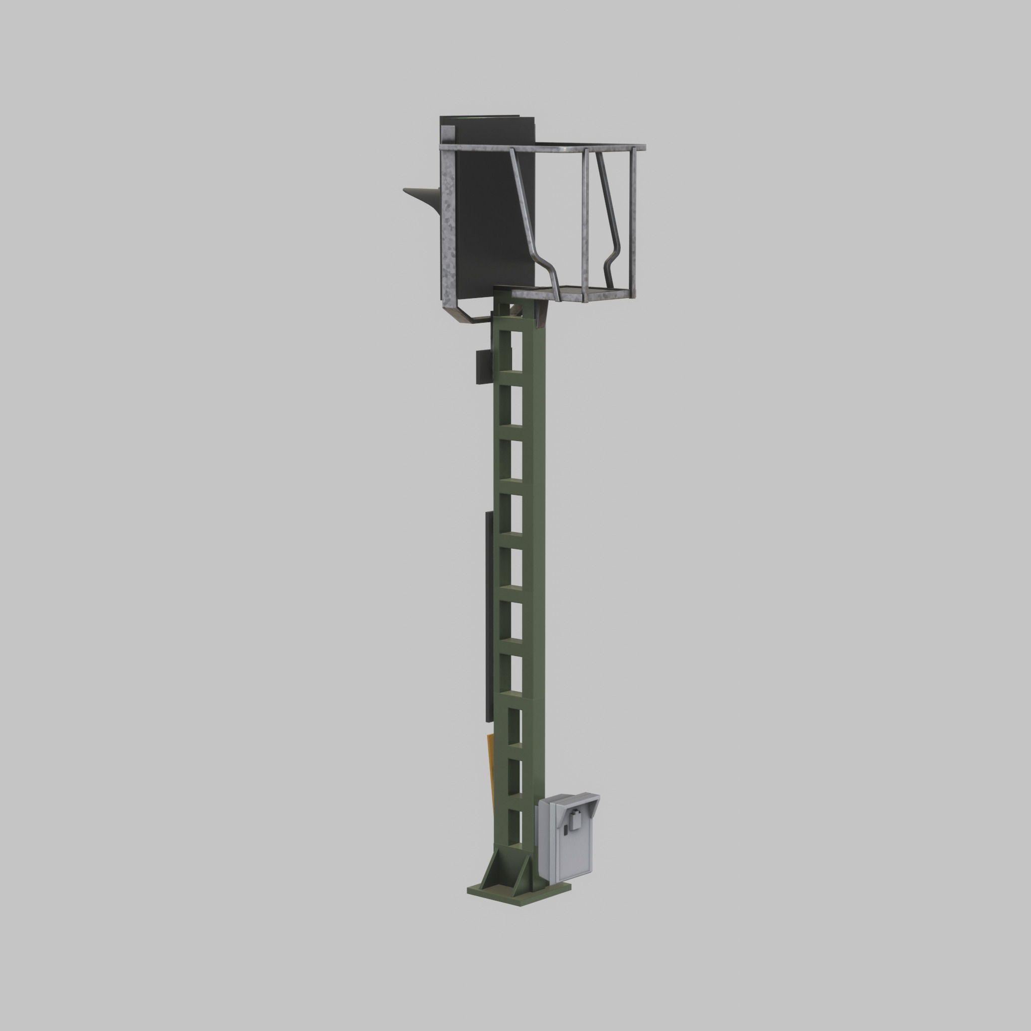 KS Railway Signal Post 4500mm Version-16 Low-poly 3D model_24