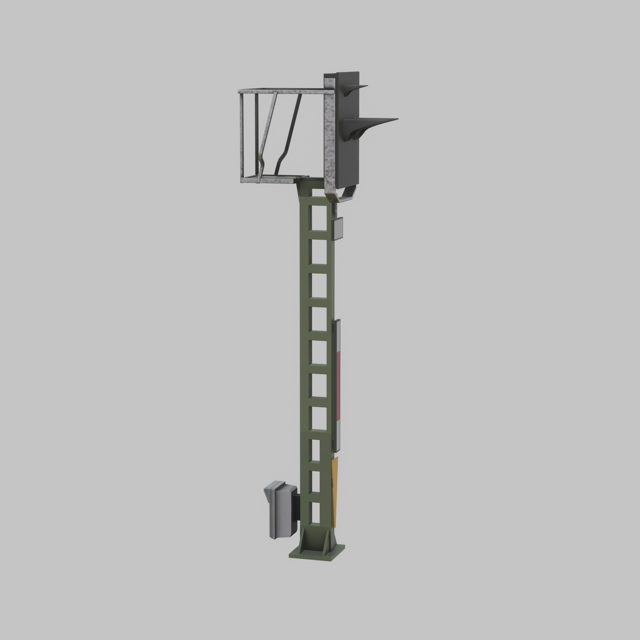 KS Railway Signal Post 4500mm Version-16 Low-poly 3D model_38