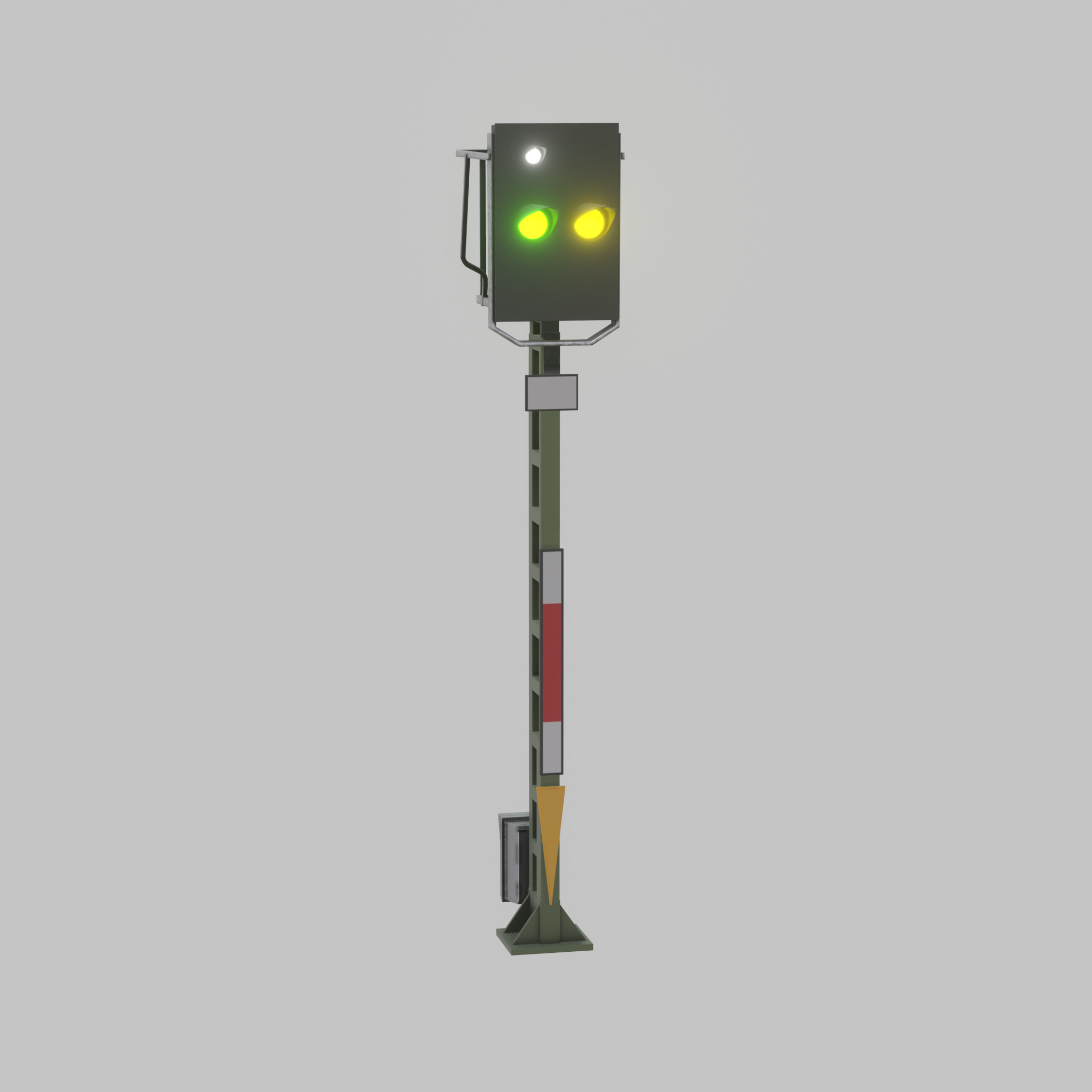 KS Railway Signal Post 4500mm Version-16 Low-poly 3D model_44