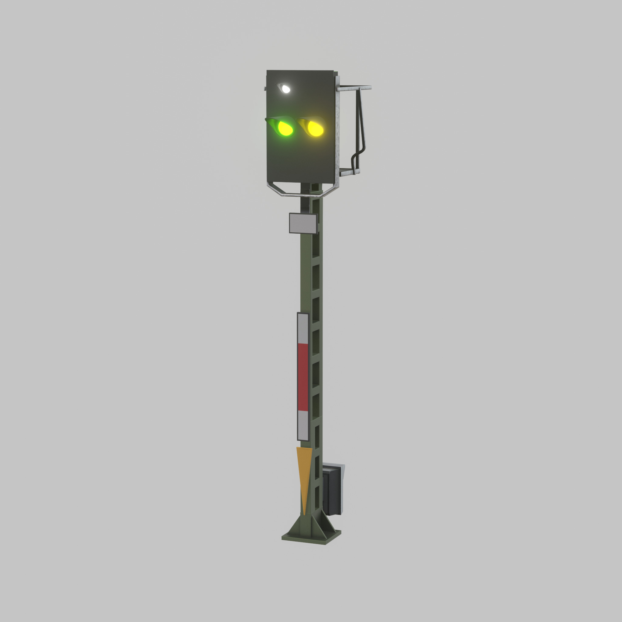 KS Railway Signal Post 4500mm Version-16 Low-poly 3D model_43