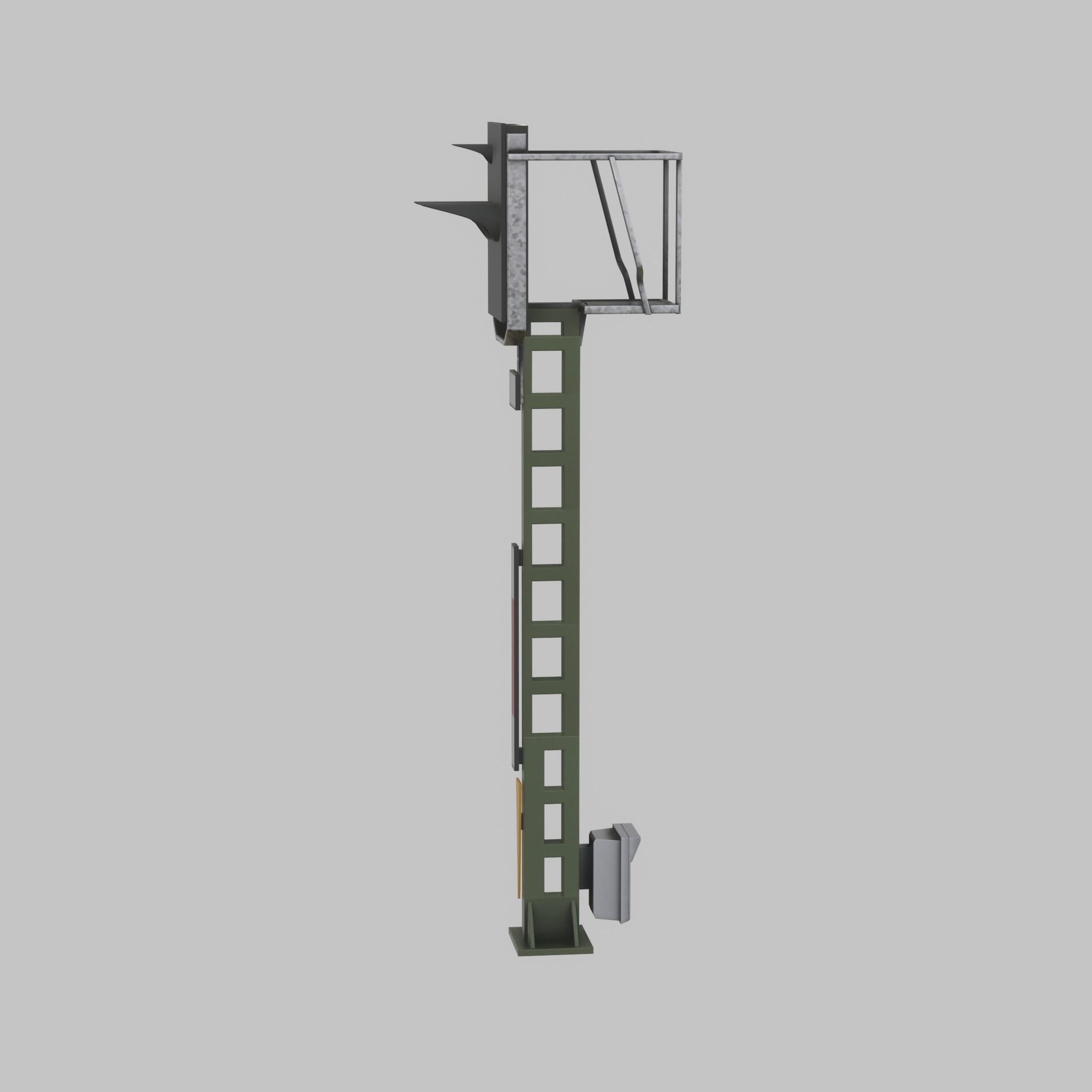 KS Railway Signal Post 4500mm Version-16 Low-poly 3D model_49