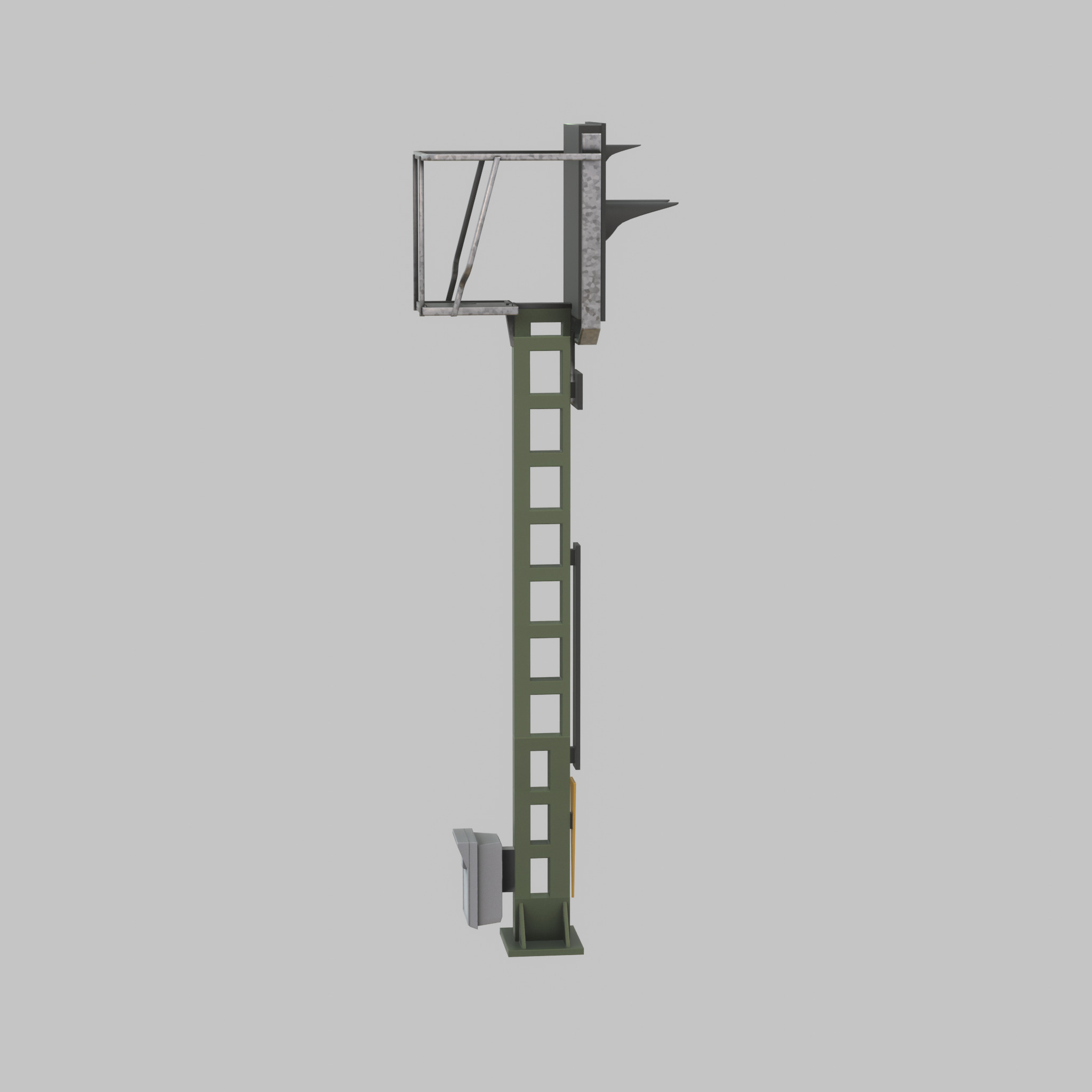 KS Railway Signal Post 4500mm Version-16 Low-poly 3D model_36