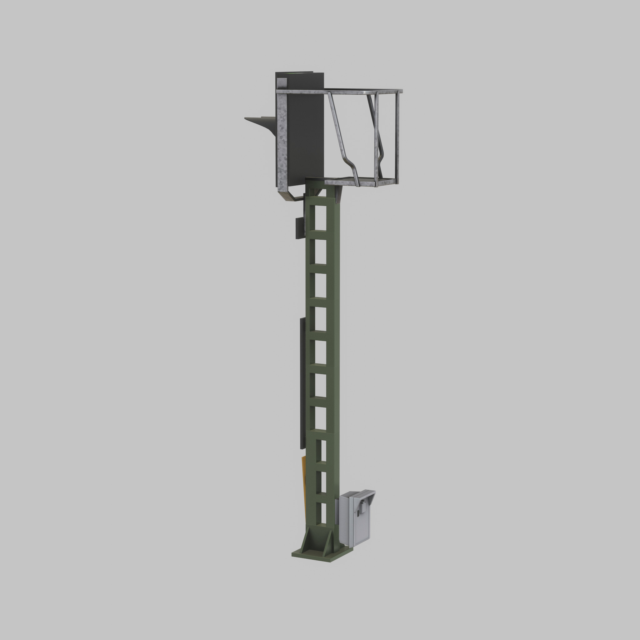 KS Railway Signal Post 4500mm Version-16 Low-poly 3D model_23
