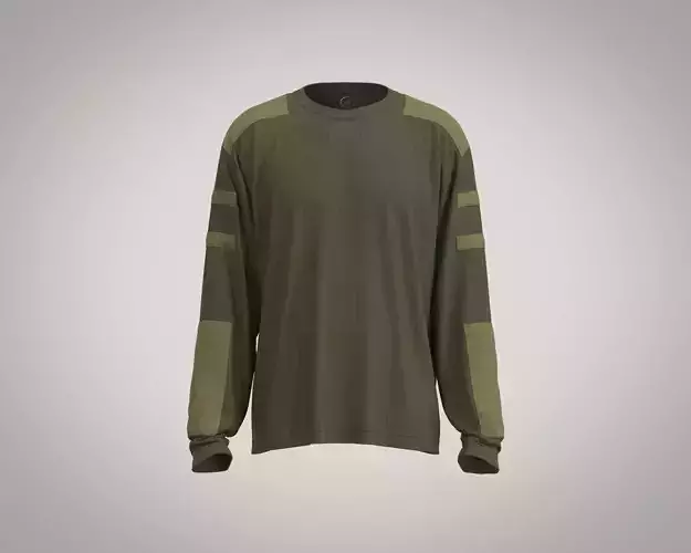 Mens oversized sweater with woven patch detailing