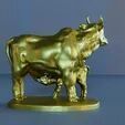 Cow with calf indian STL 3D print model_4
