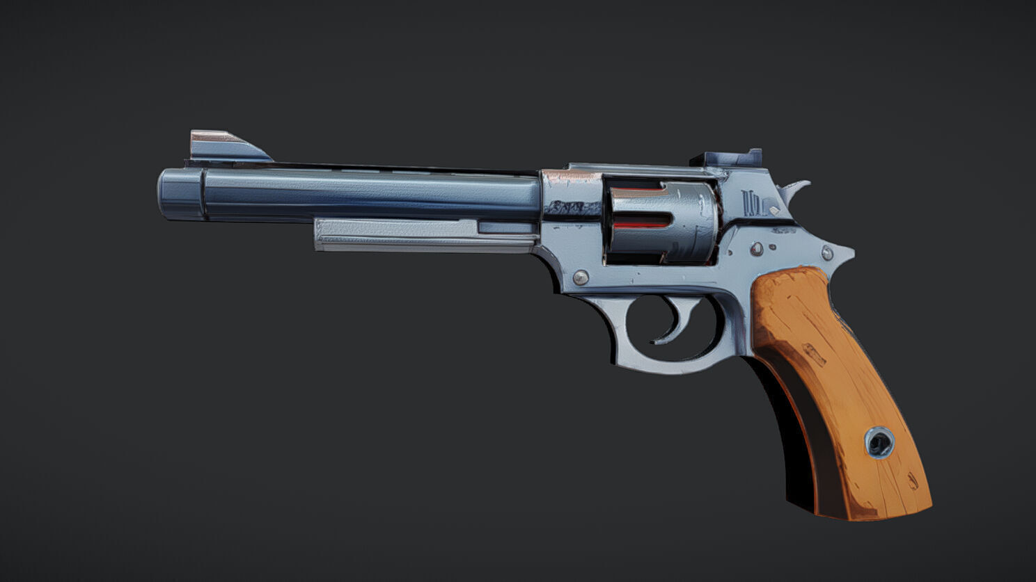 realistic handgun illustration 3D model_7