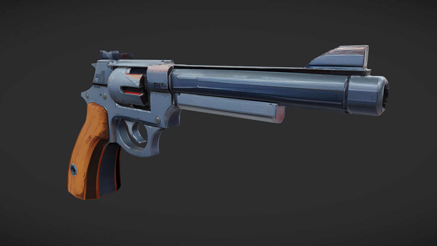 realistic handgun illustration 3D model_5