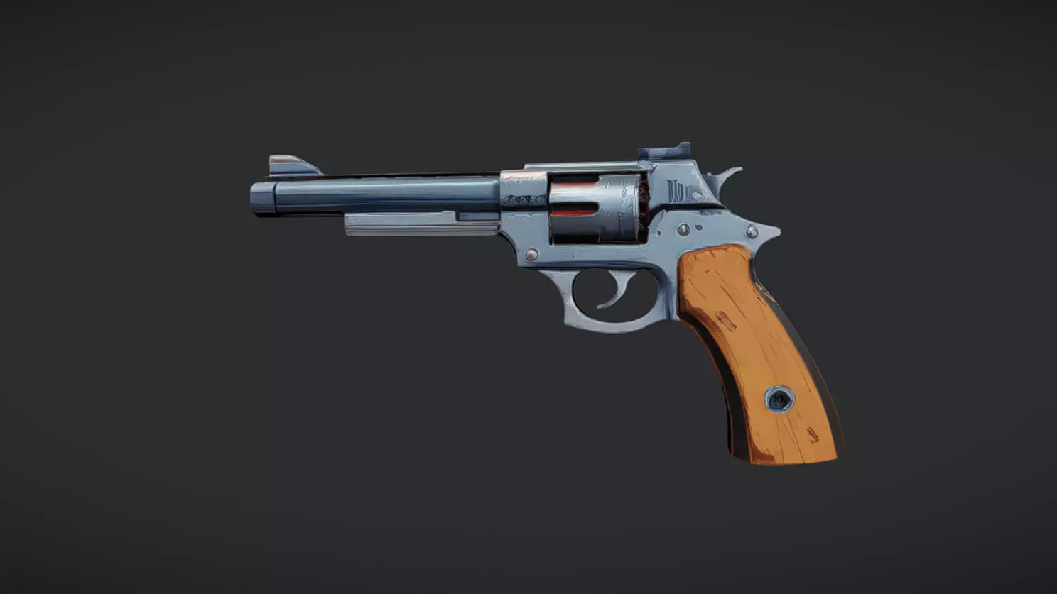 realistic handgun illustration 3D model_0