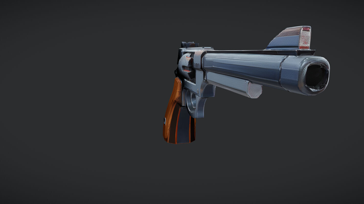 realistic handgun illustration 3D model_4